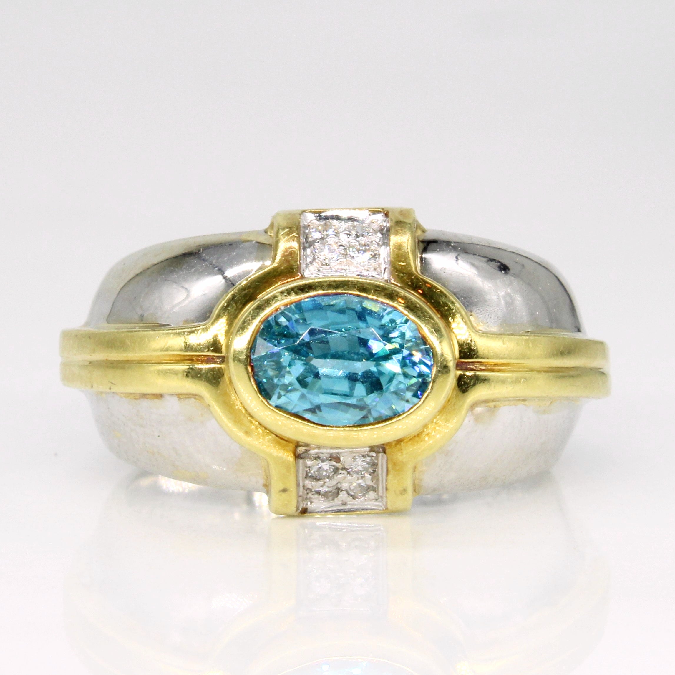 Topaz & Diamond Cocktail Ring | 1.20ct, 0.08ctw | SZ 7 |