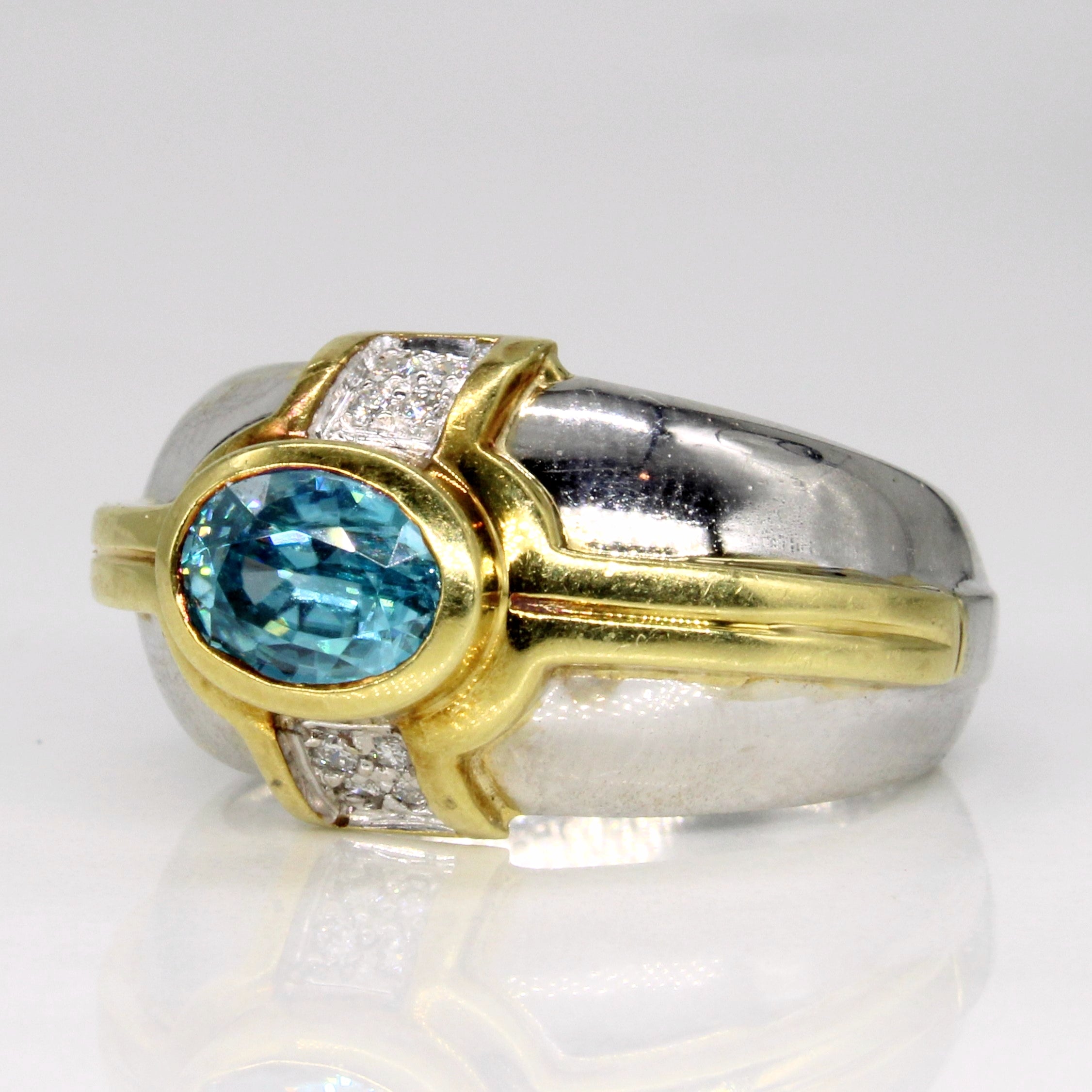 Topaz & Diamond Cocktail Ring | 1.20ct, 0.08ctw | SZ 7 |