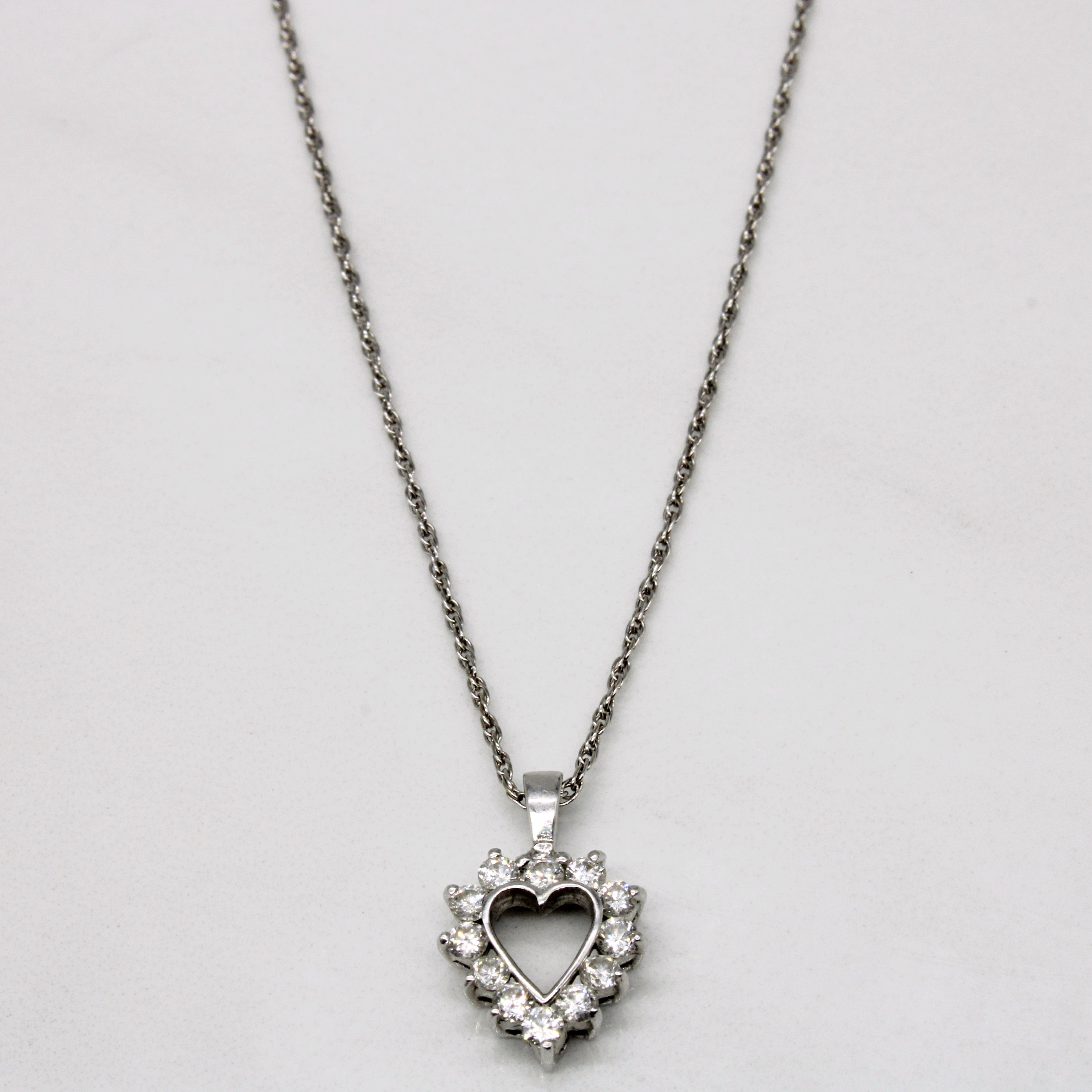 Diamond Heart Pendant & Necklace | 0.30ctw | 18" |