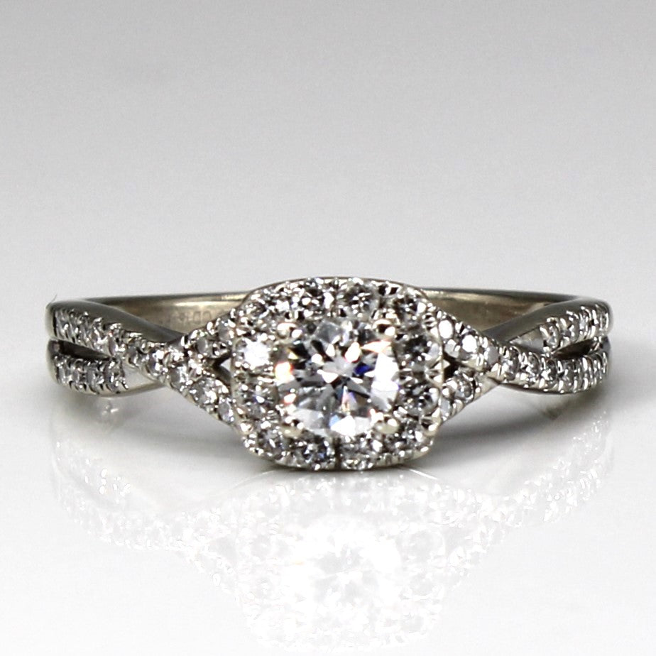 Halo Diamond 14k Ring | 0.46ctw | SZ 7.25 |