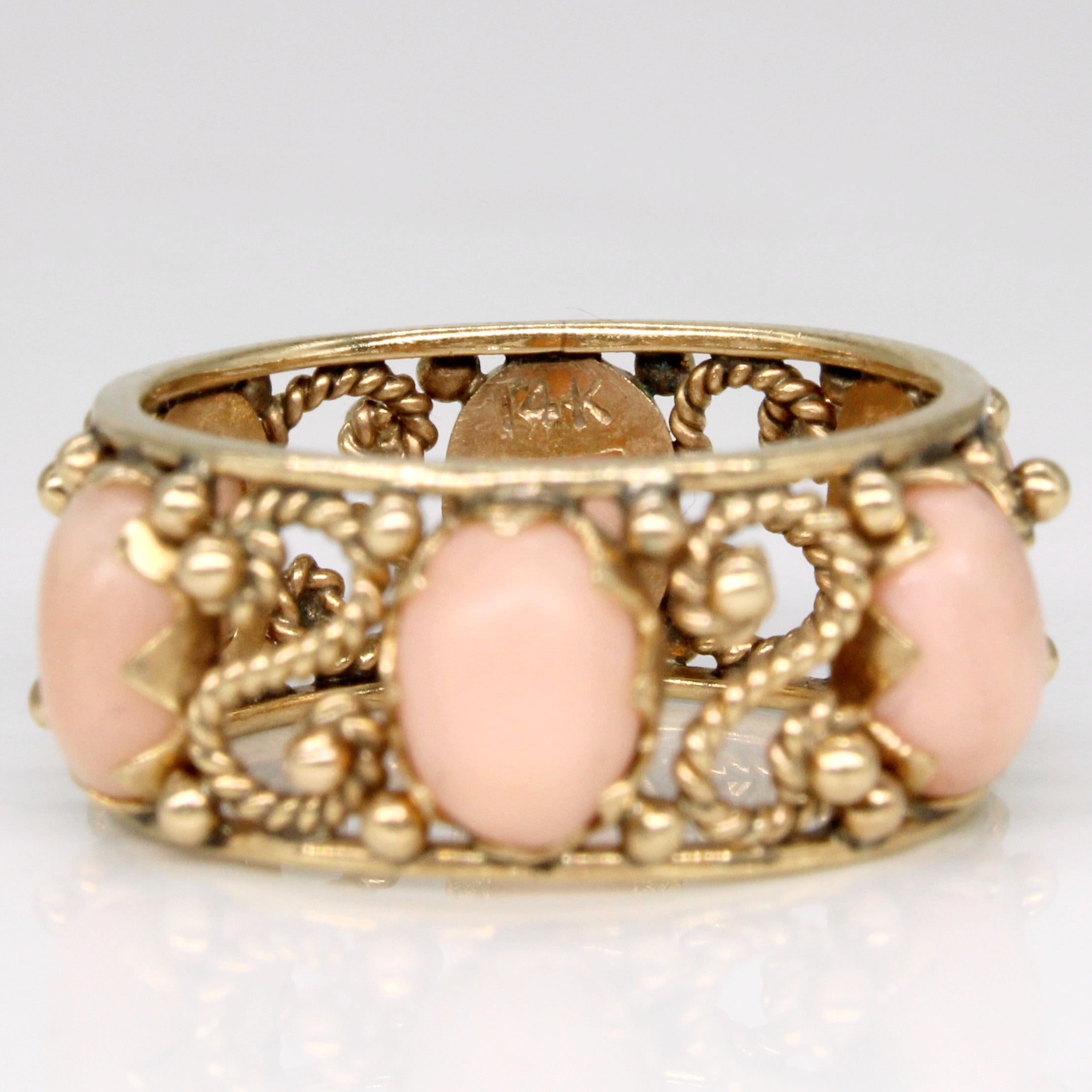 Coral Cocktail Ring | 4.20ctw | SZ 7.25 |