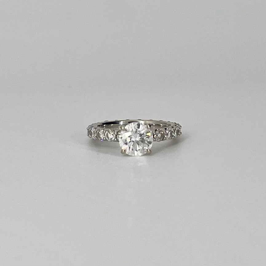 Diamond Eternity Engagement Ring | 2.44 ctw F I1 | SZ 4.5