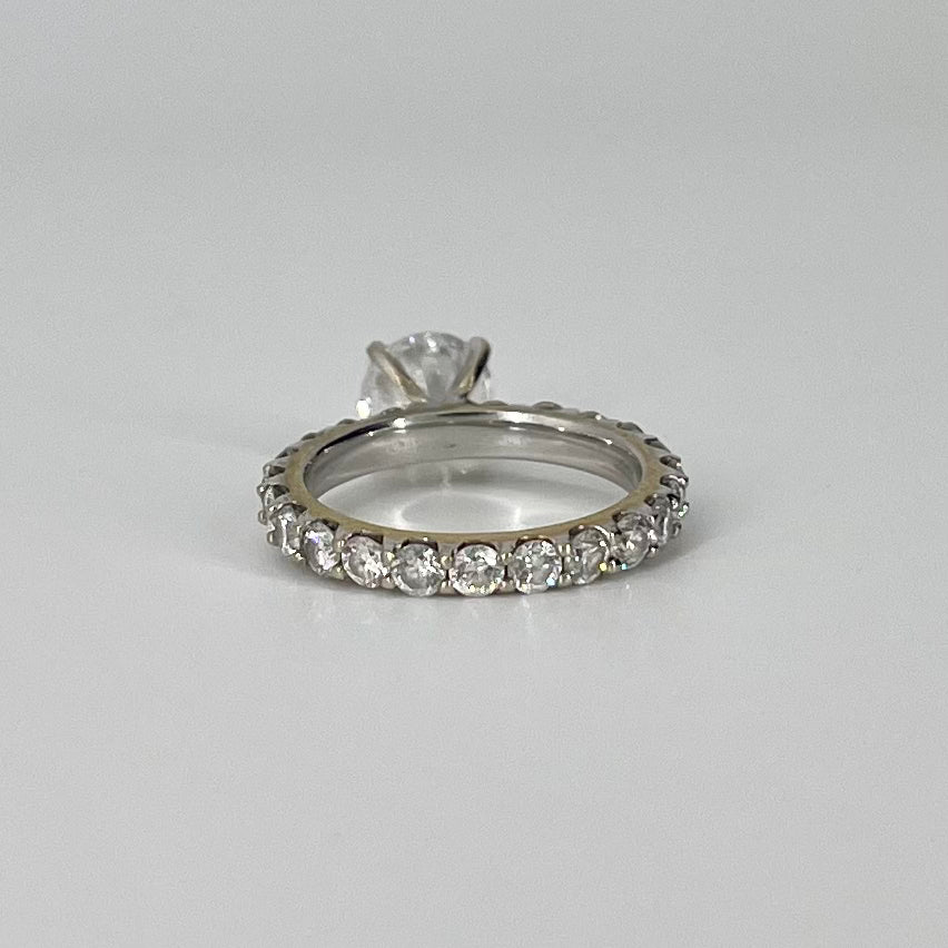 Diamond Eternity Engagement Ring | 2.44 ctw F I1 | SZ 4.5