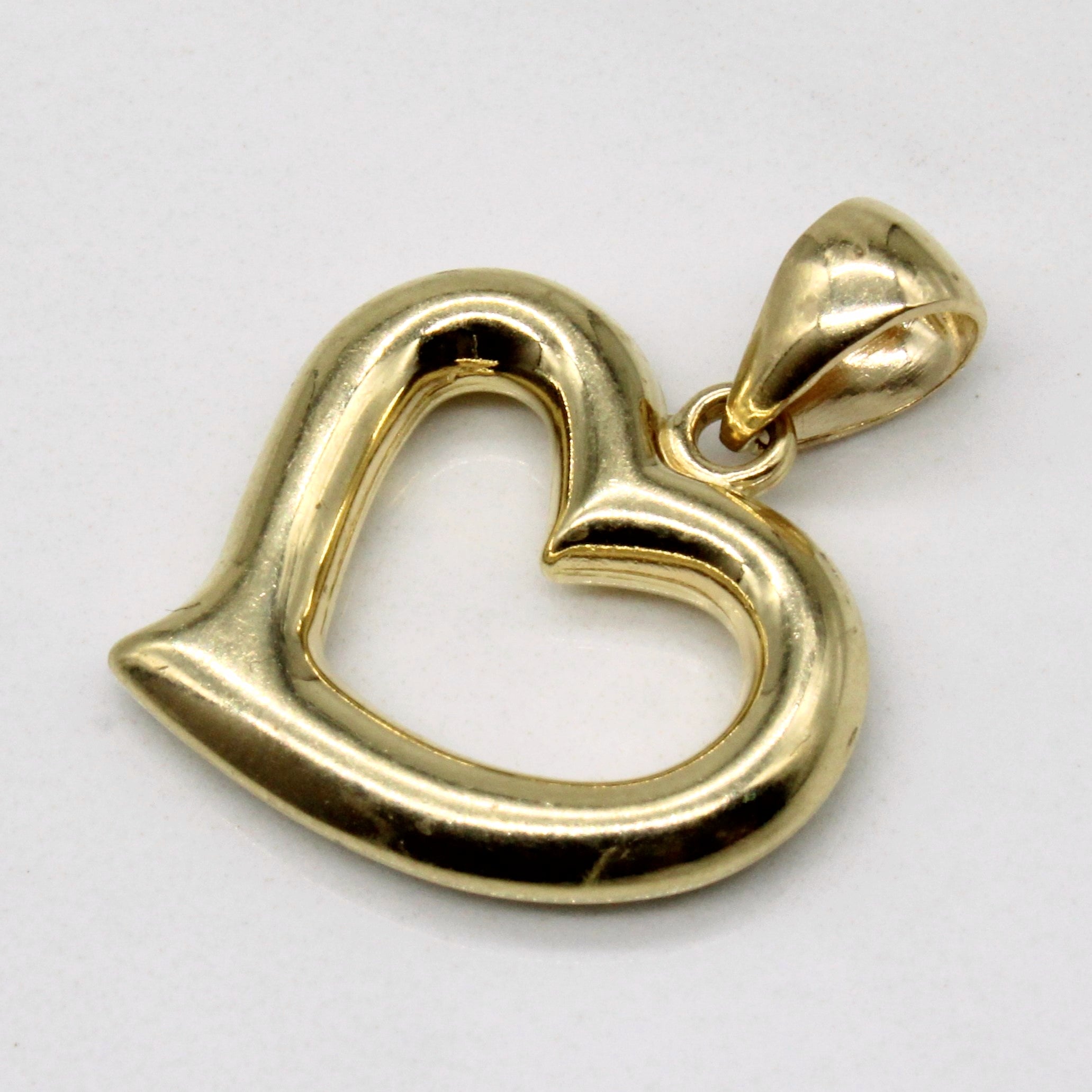 14k Yellow Gold Heart Pendant