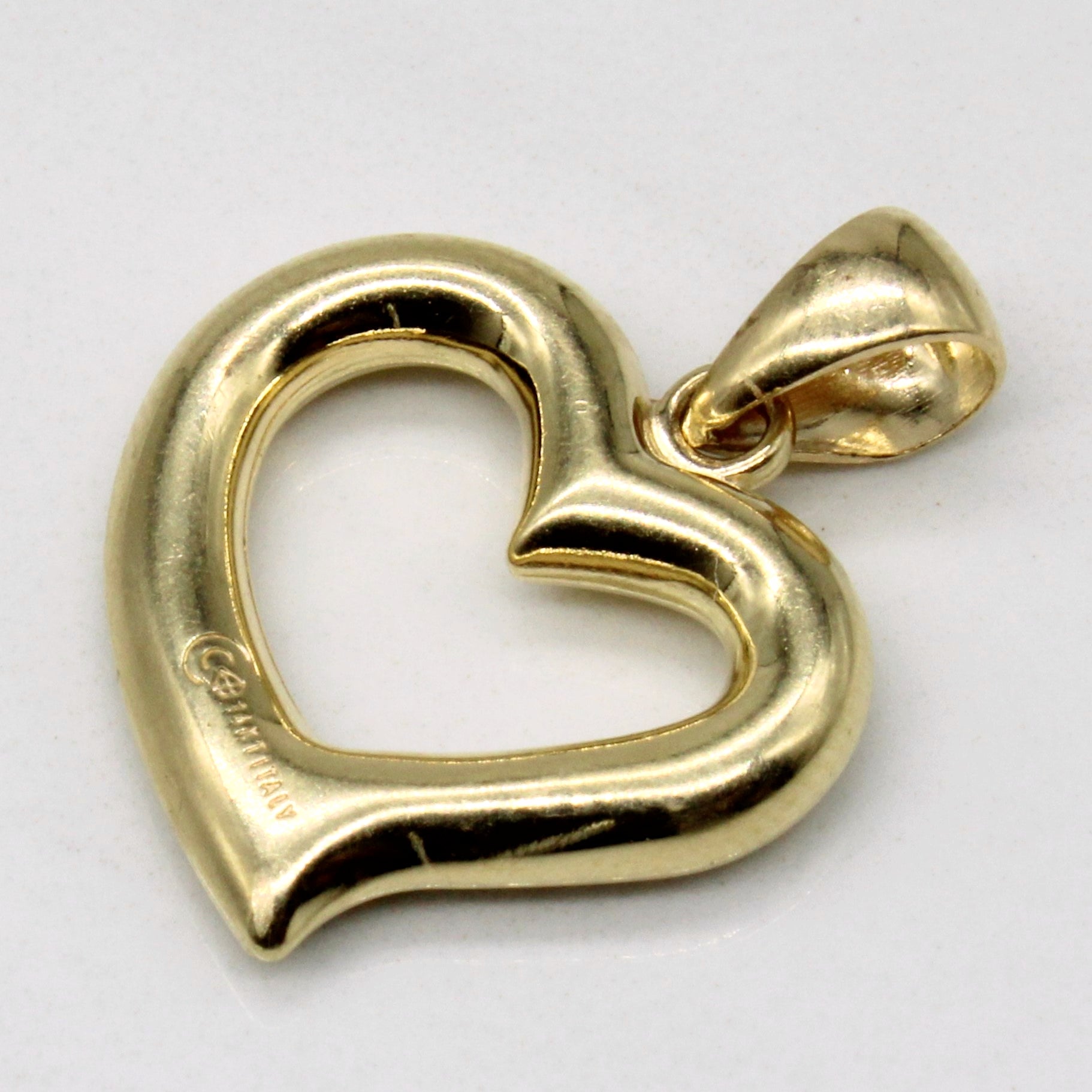 14k Yellow Gold Heart Pendant