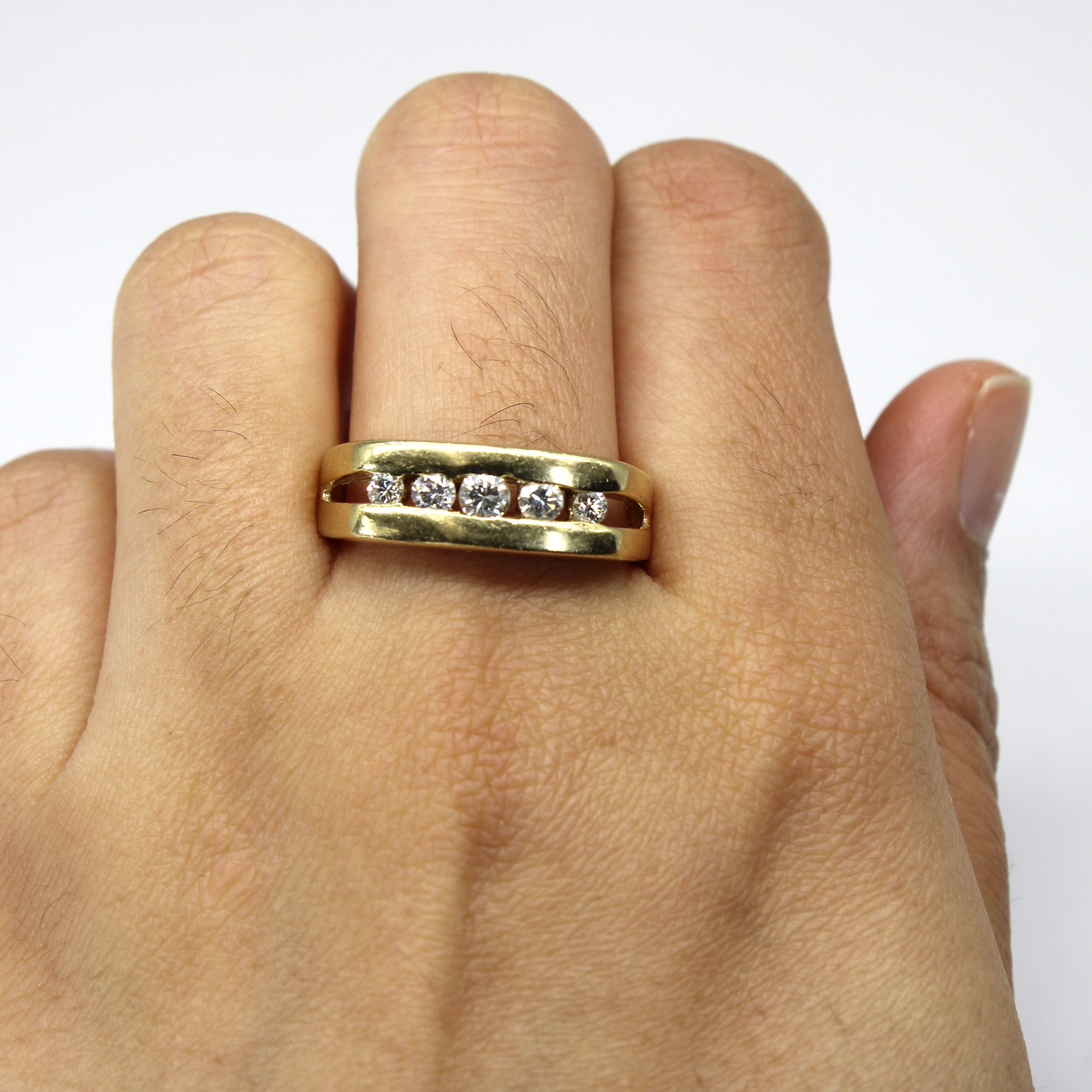 Channel Set Diamond 14k Ring | 0.43ctw | SZ 9.75 |