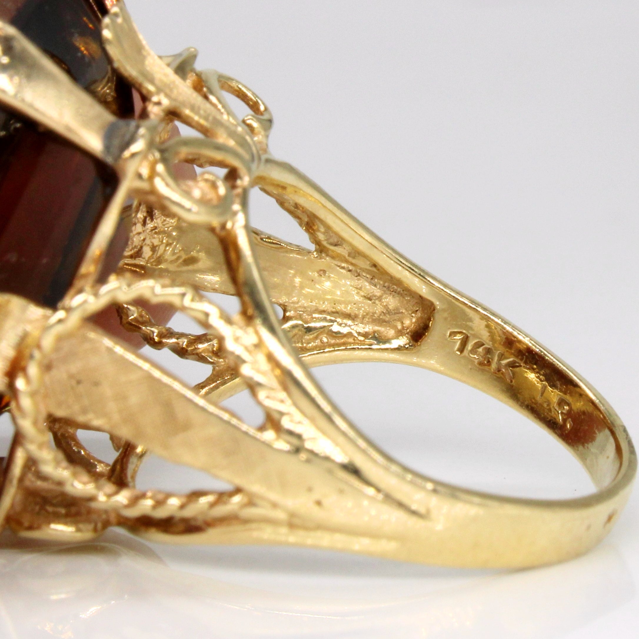 Citrine Cocktail Ring | 20.00ct | SZ 6.25 |