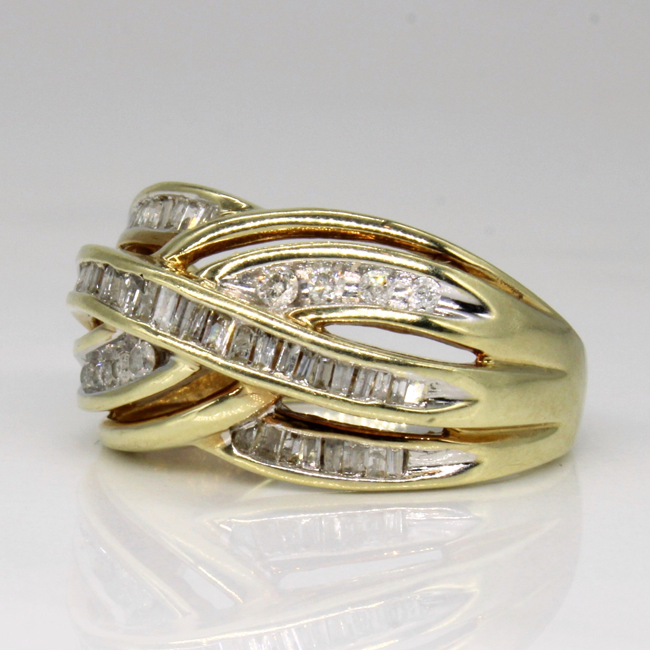 Bague cascade de diamants | 0,50 ct | Taille 7,25 |