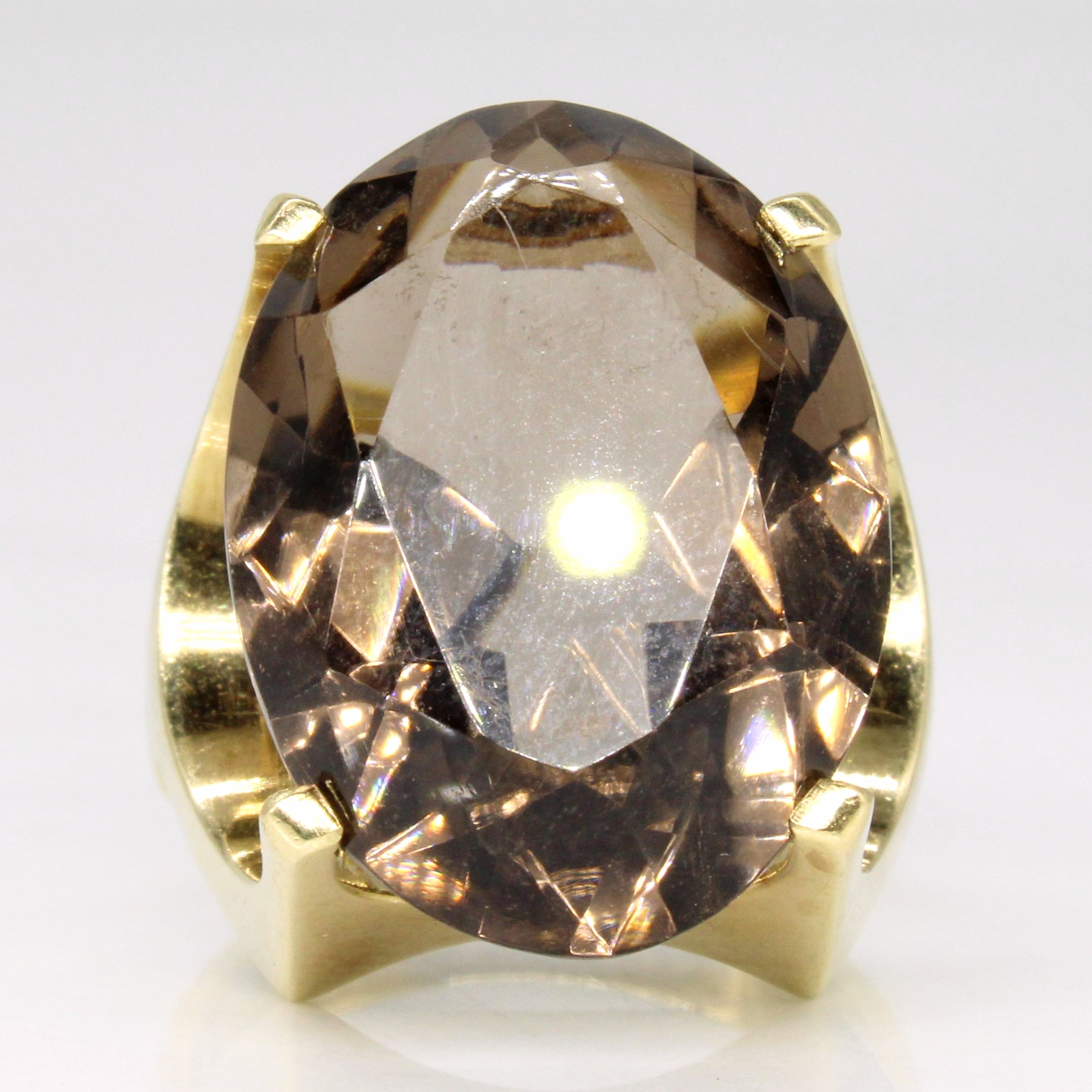 Smoky Quartz Cocktail Ring | 13.90ct | SZ 6.75 |