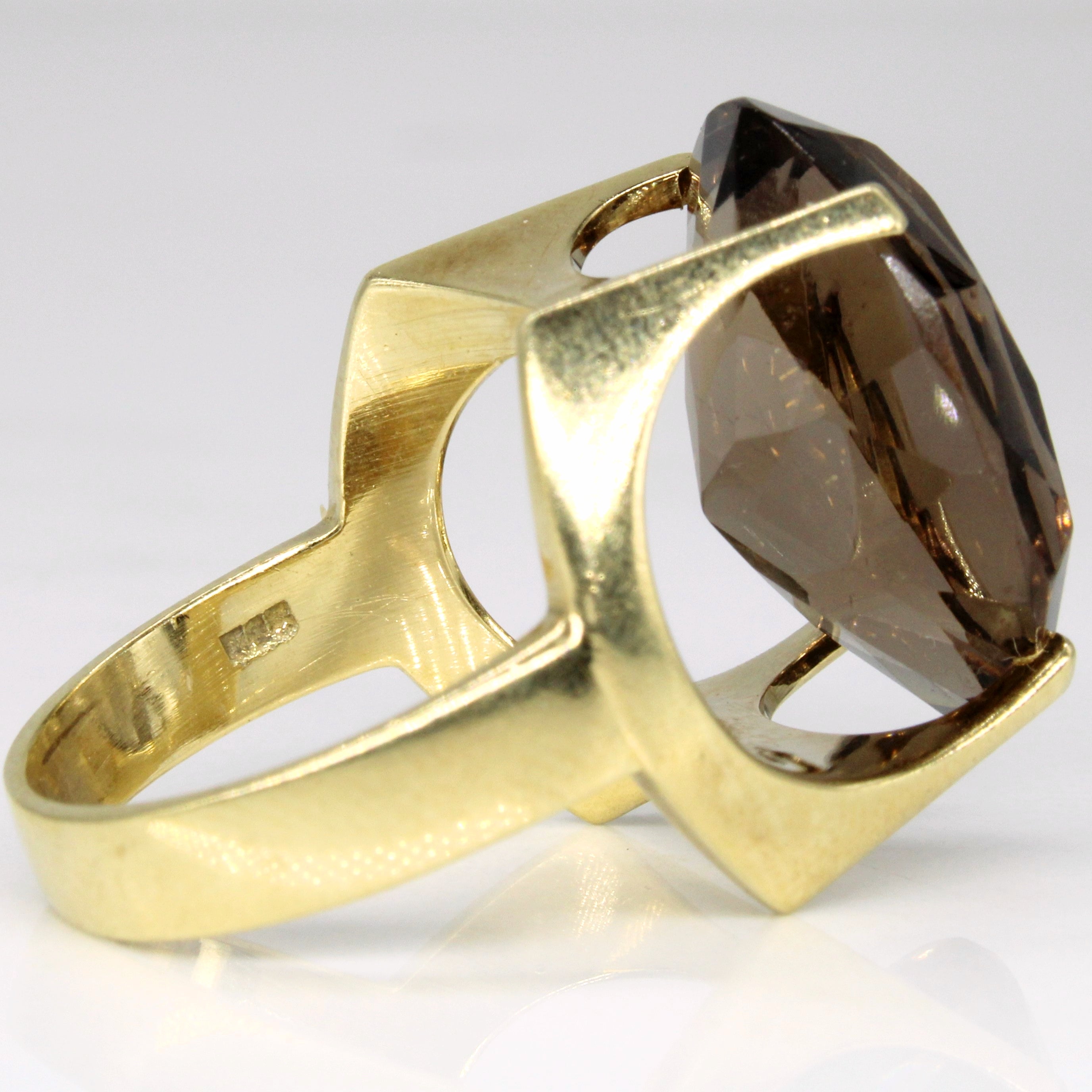 Smoky Quartz Cocktail Ring | 13.90ct | SZ 6.75 |