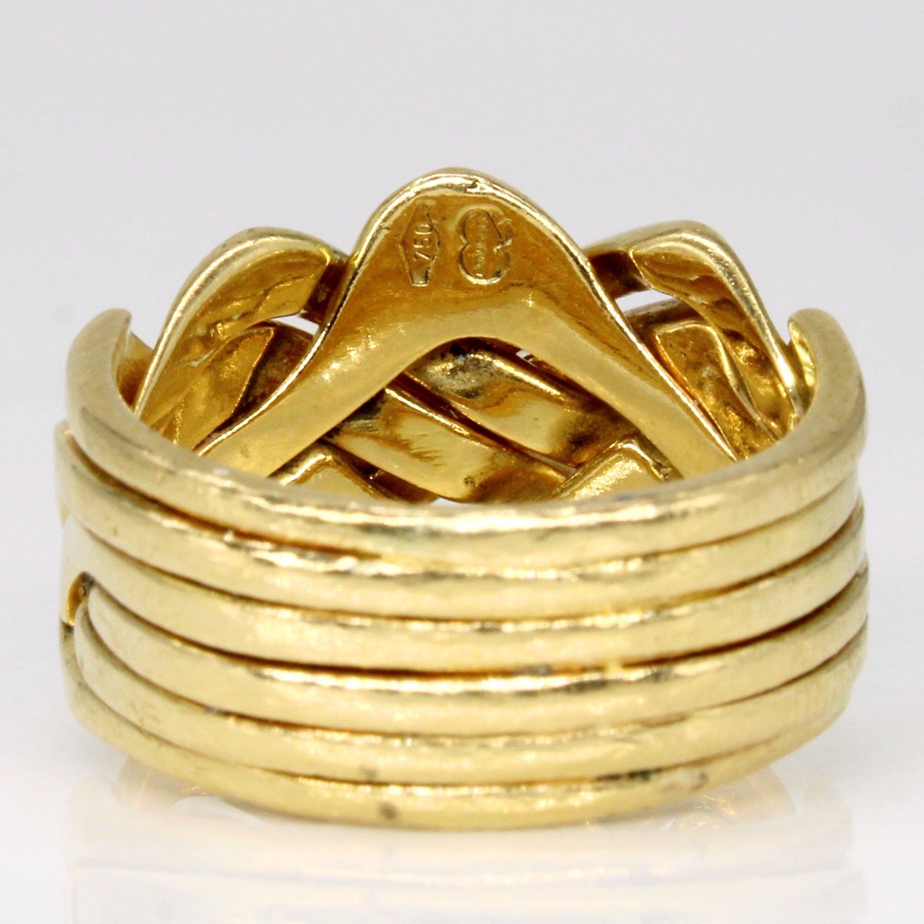 18k Yellow Gold Solved Puzzle Ring | SZ 6 |
