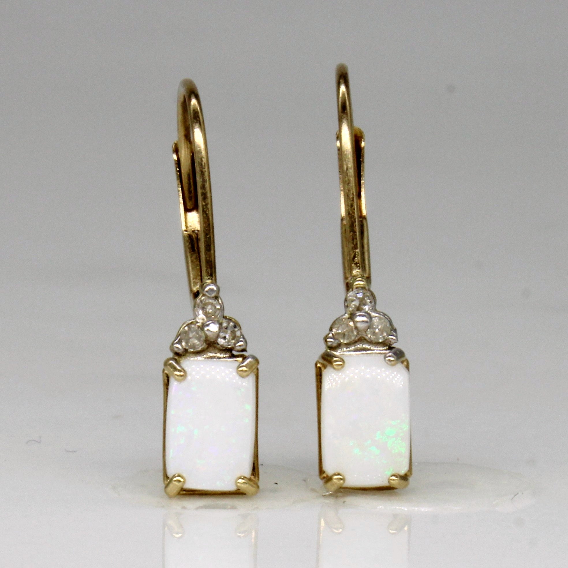 Opal & Diamond Earrings | 0.50ctw, 0.02ctw |