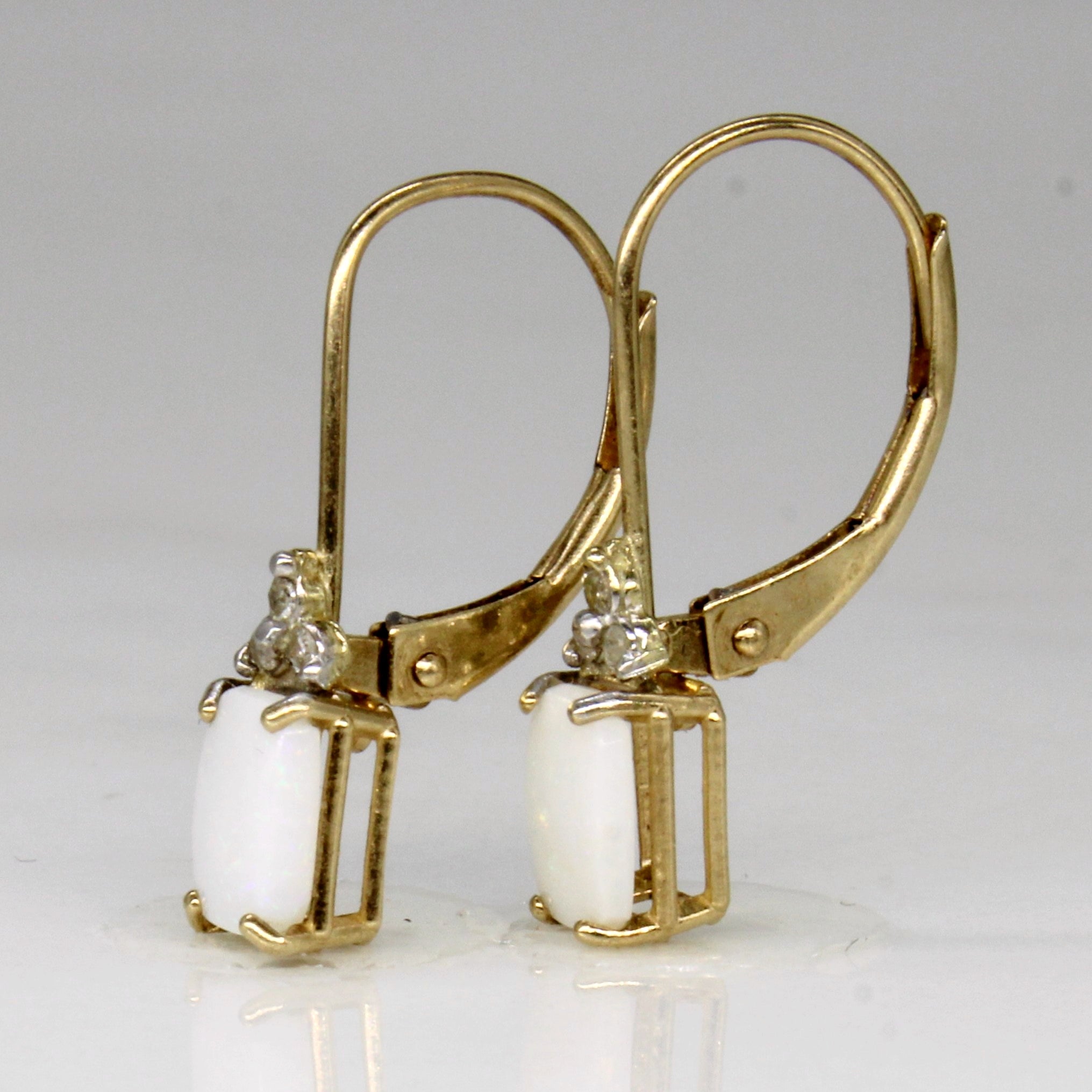 Opal & Diamond Earrings | 0.50ctw, 0.02ctw |
