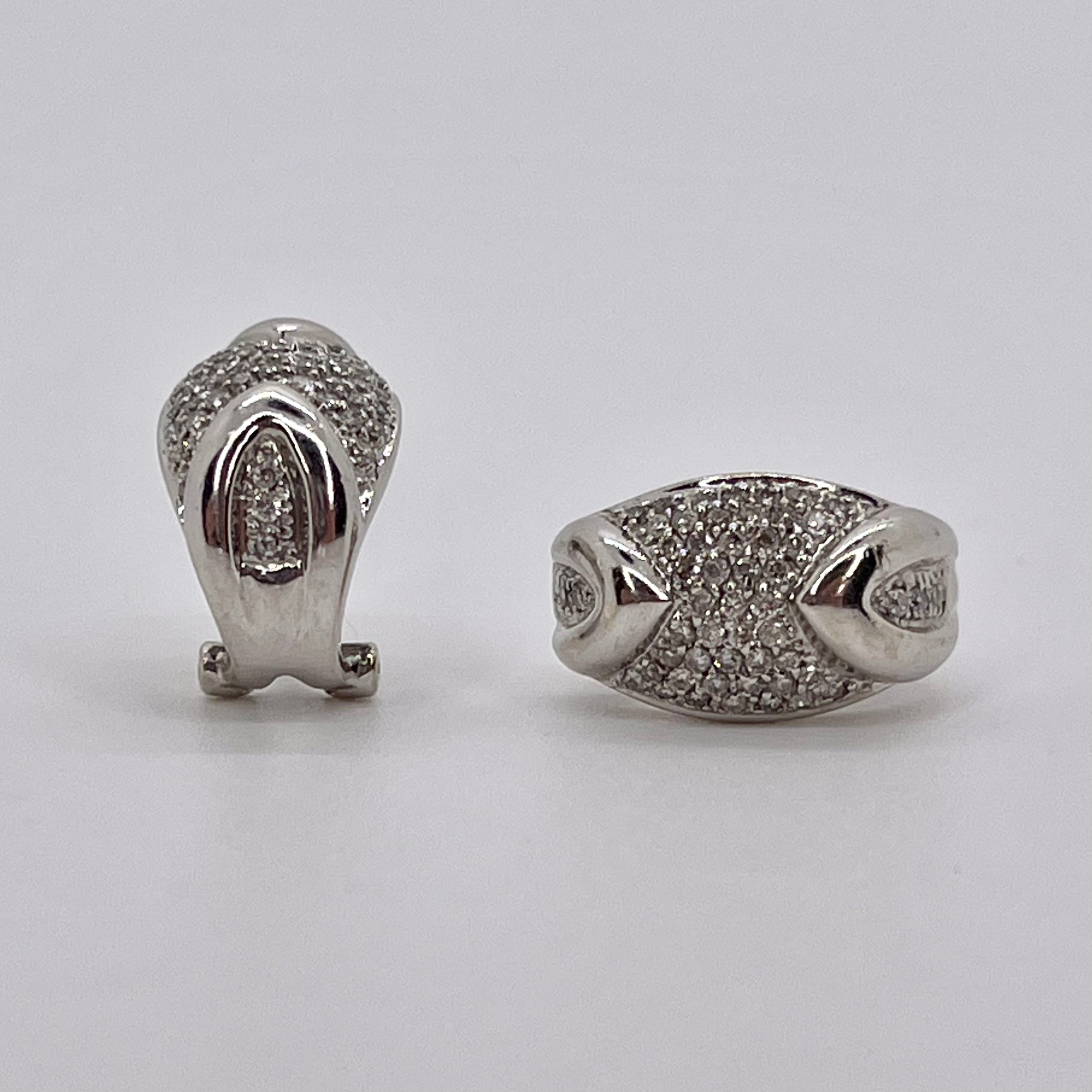 Boucles d'oreilles pavées de diamants | 0,82 ctw