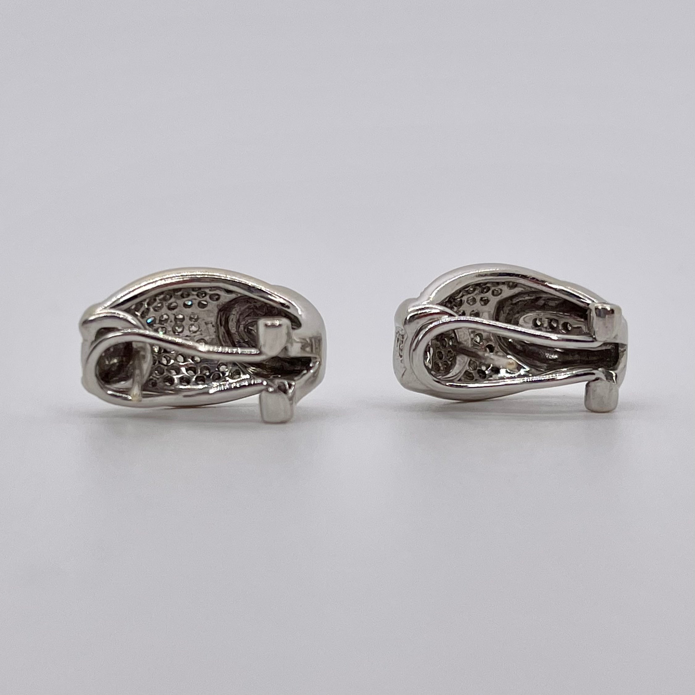 Boucles d'oreilles pavées de diamants | 0,82 ctw