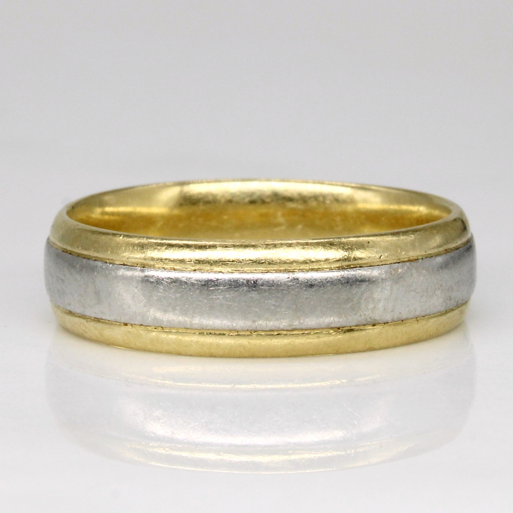 18k and Platinum Mixed Metal Band | SZ 10.25 |
