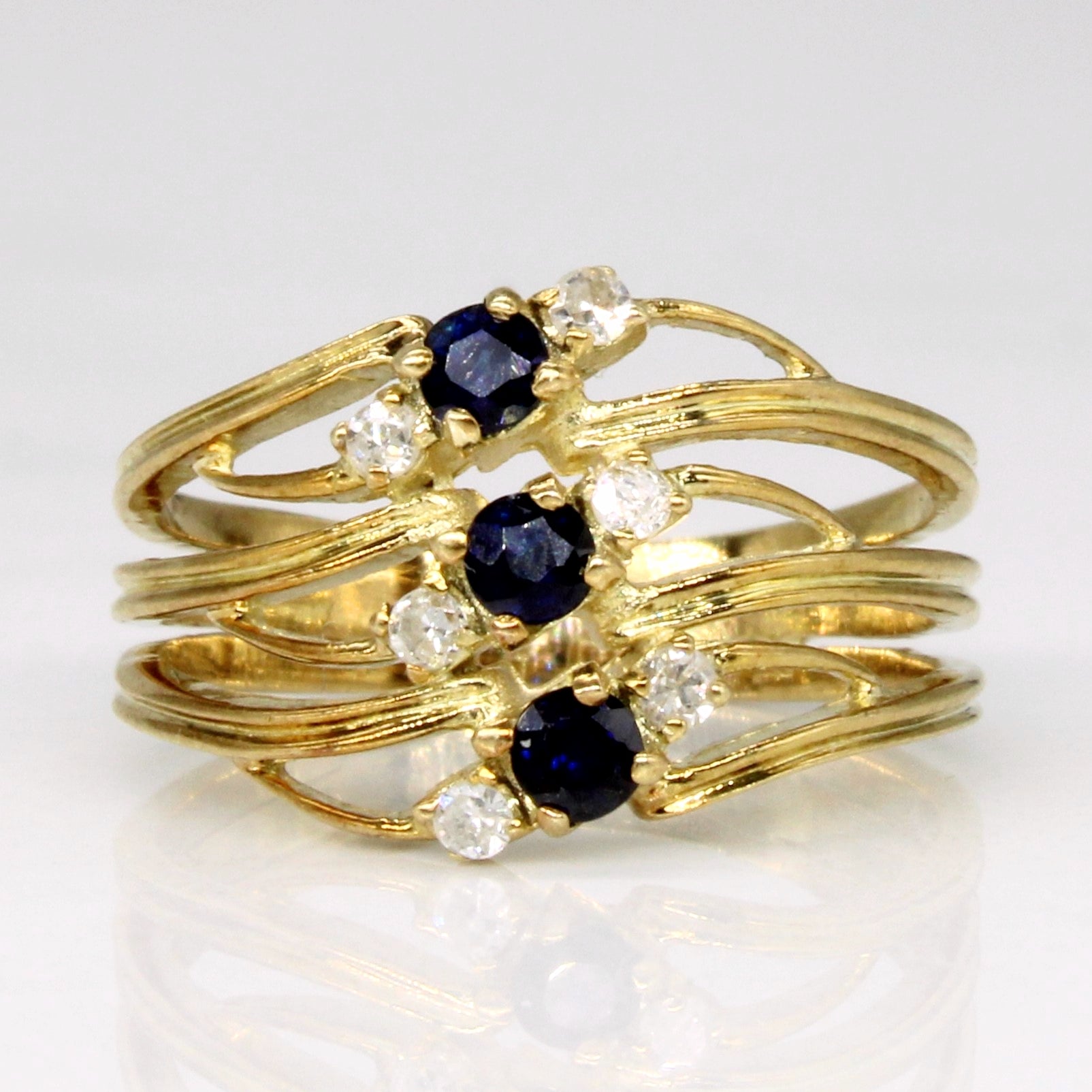 Sapphire & Diamond Ring | 0.12ctw, 0.06ctw | SZ 2.75 |