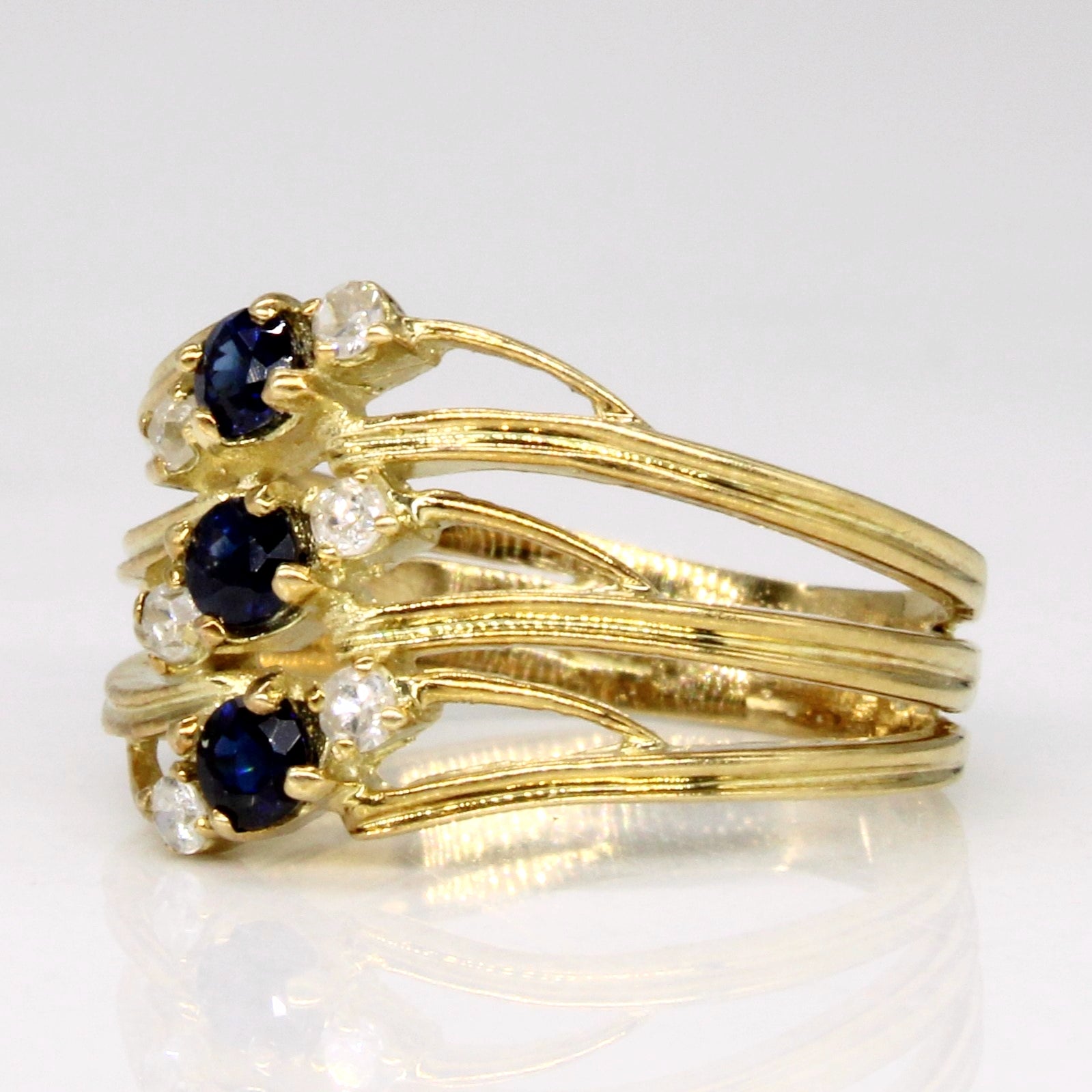 Sapphire & Diamond Ring | 0.12ctw, 0.06ctw | SZ 2.75 |