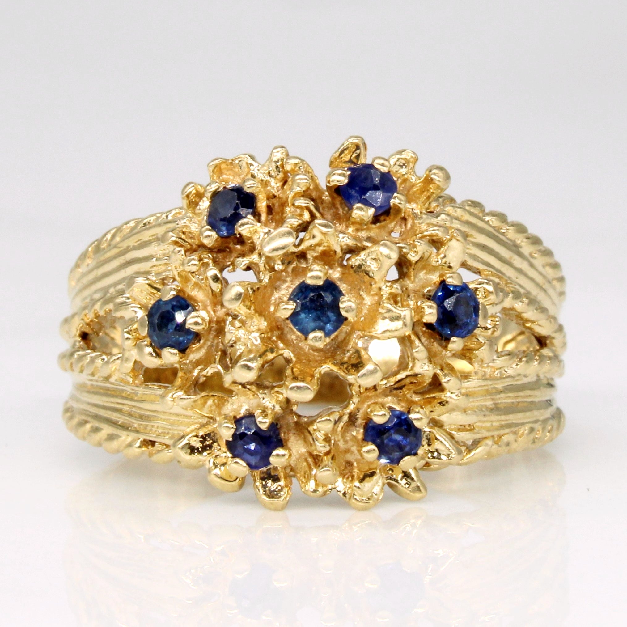 Sapphire Flower Ring | 0.22ctw | SZ 7.75 |