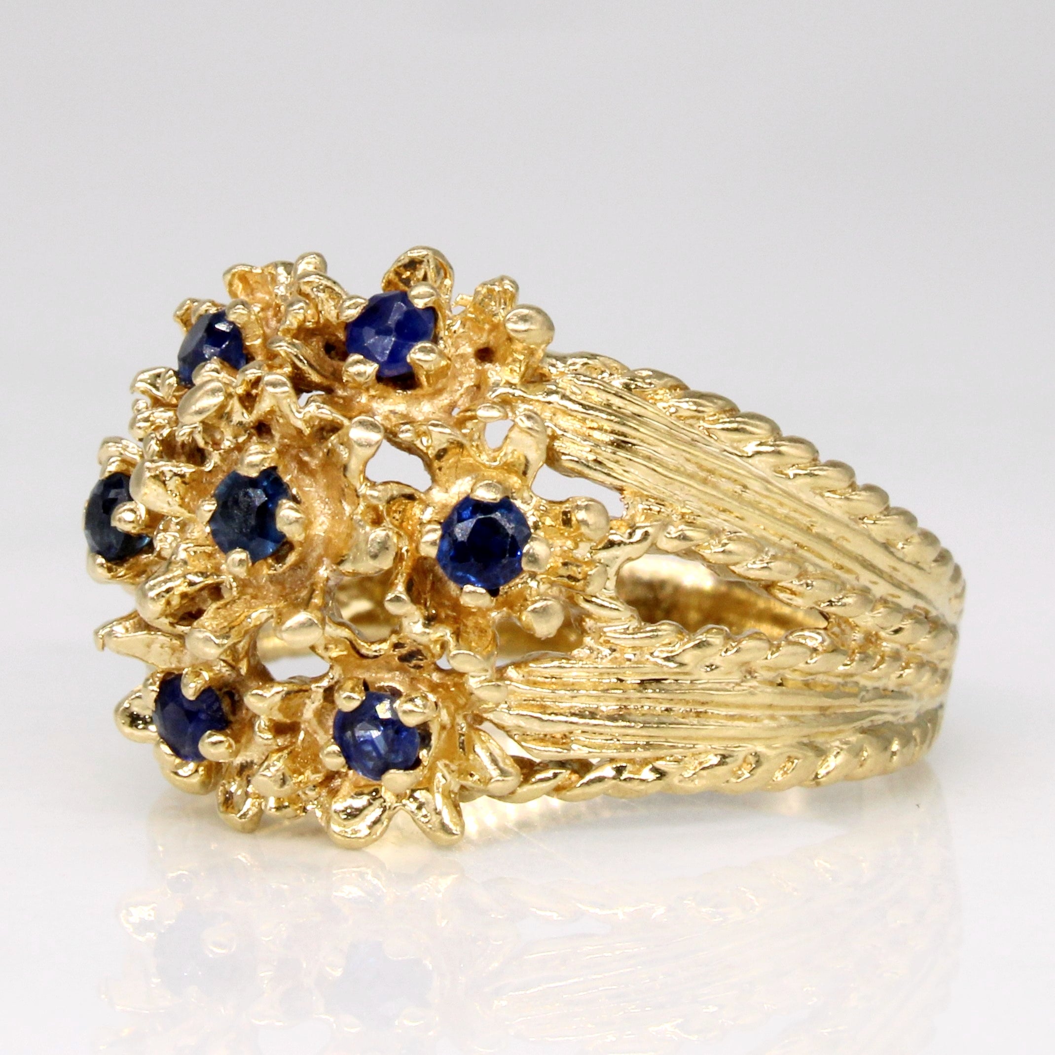 Sapphire Flower Ring | 0.22ctw | SZ 7.75 |