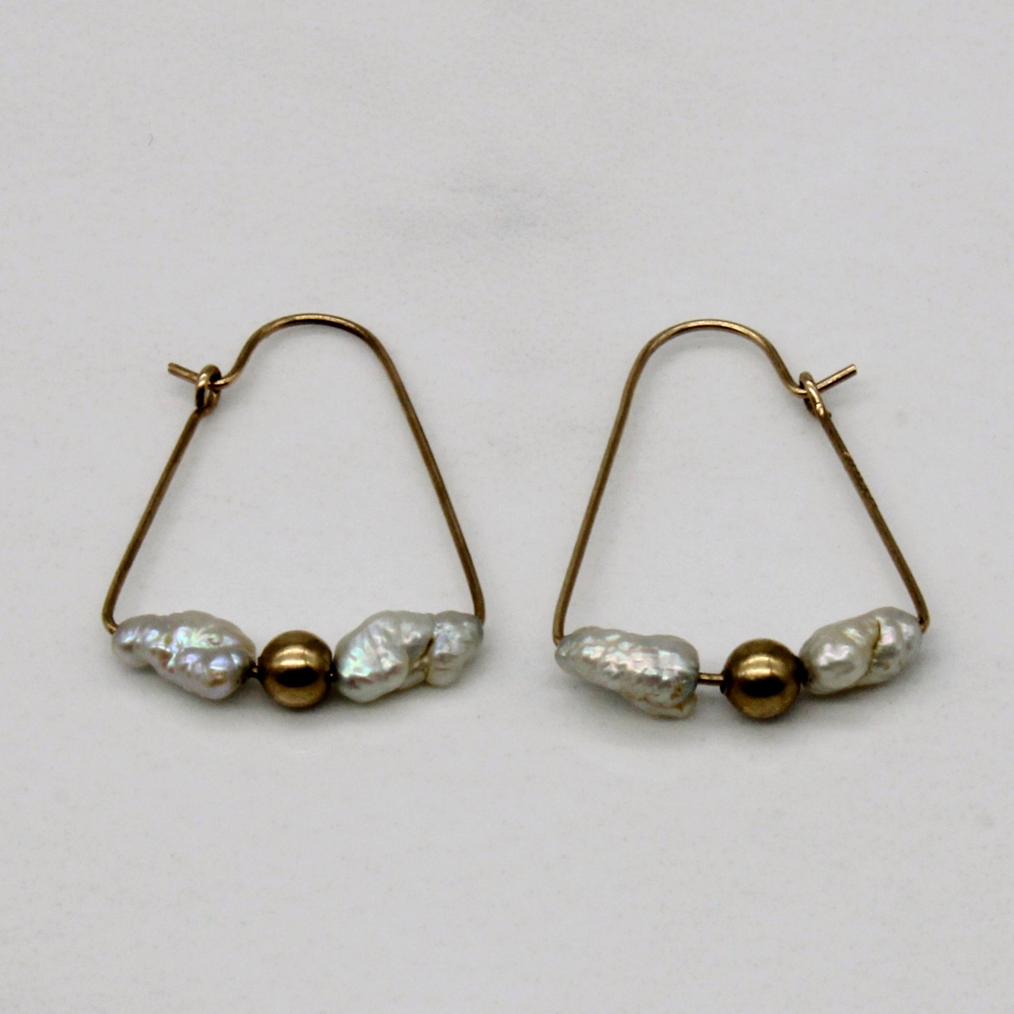 Boucles d'oreilles en perles de riz