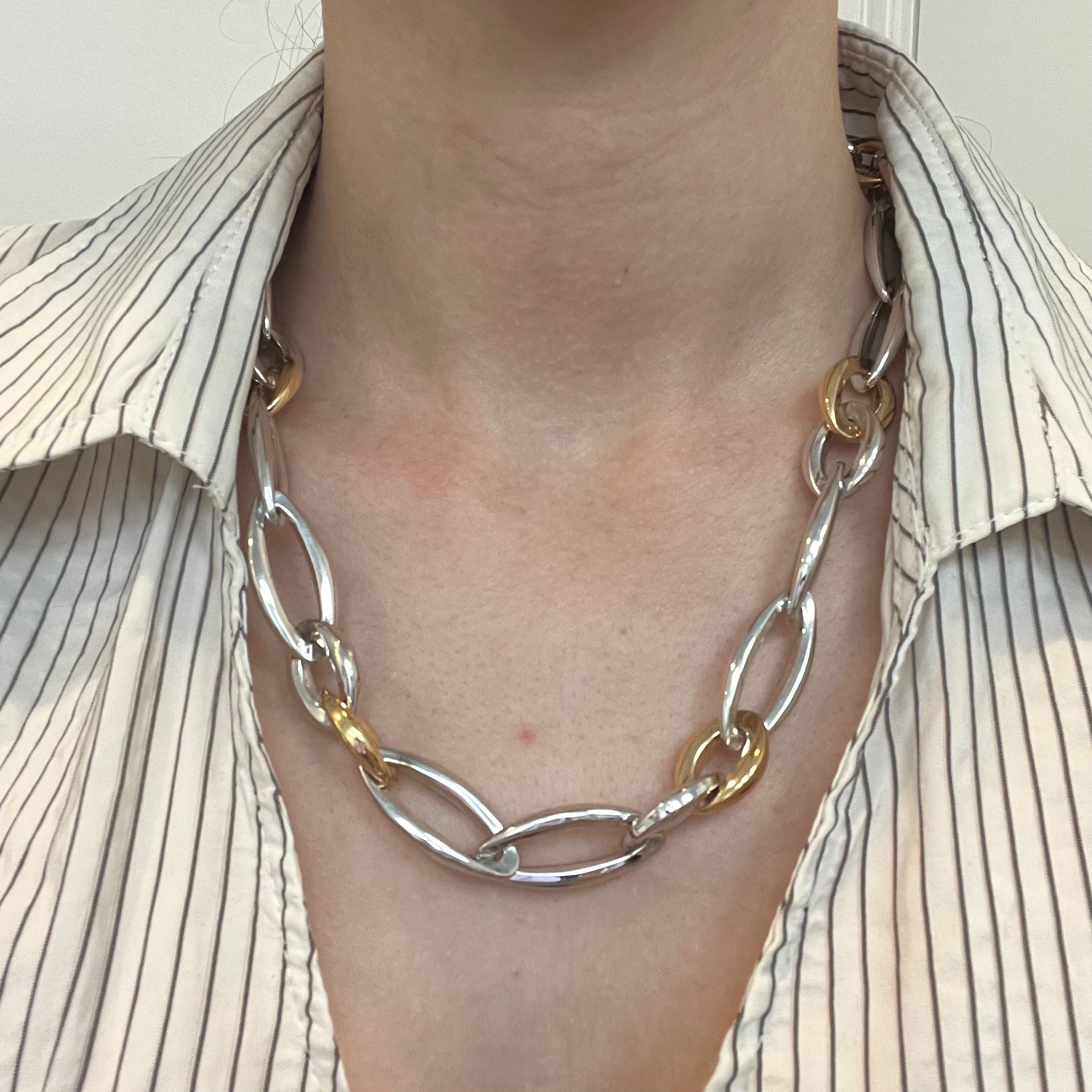 18k Two Tone Gold Necklace | 20" |