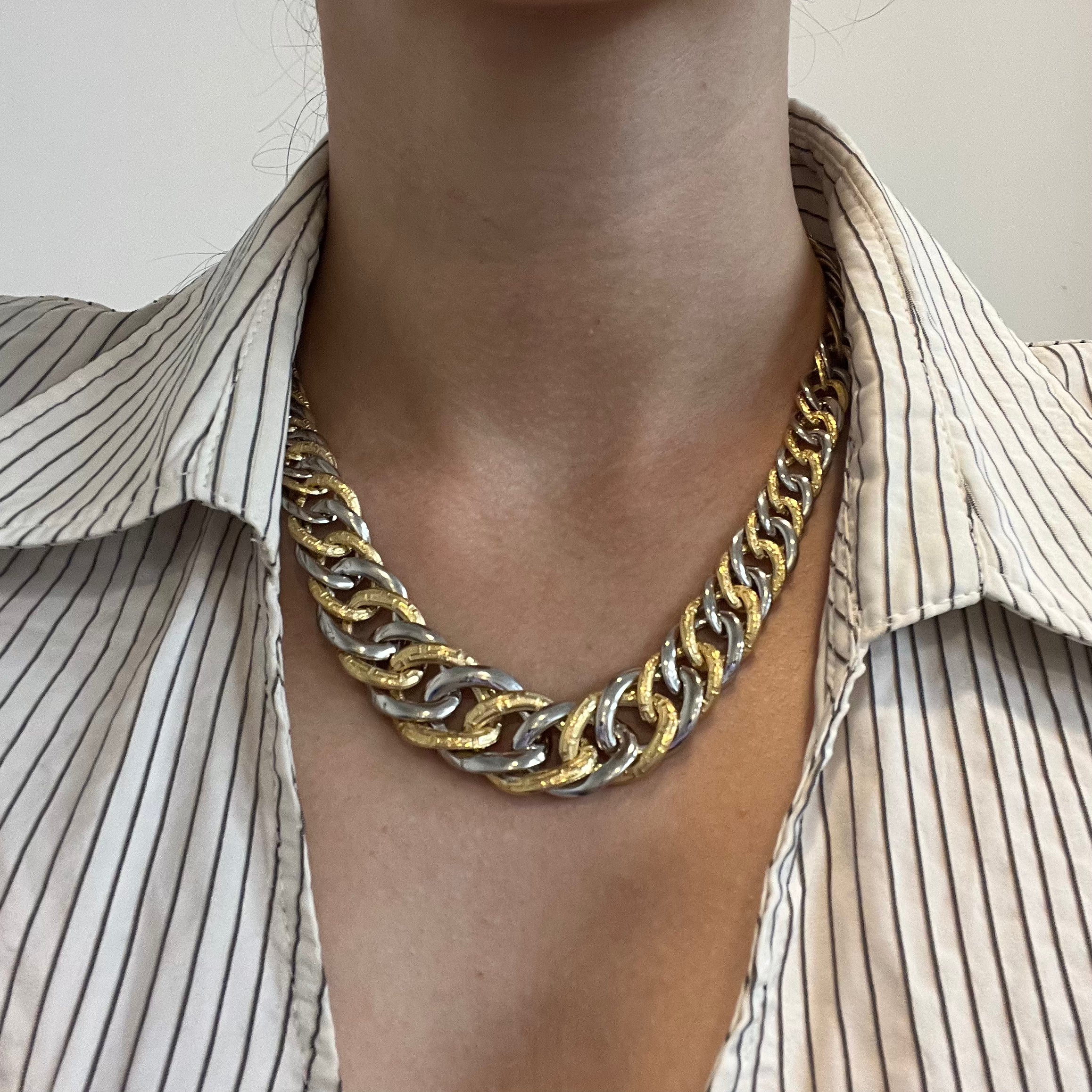18k Two Tone Gold Necklace | 18" |
