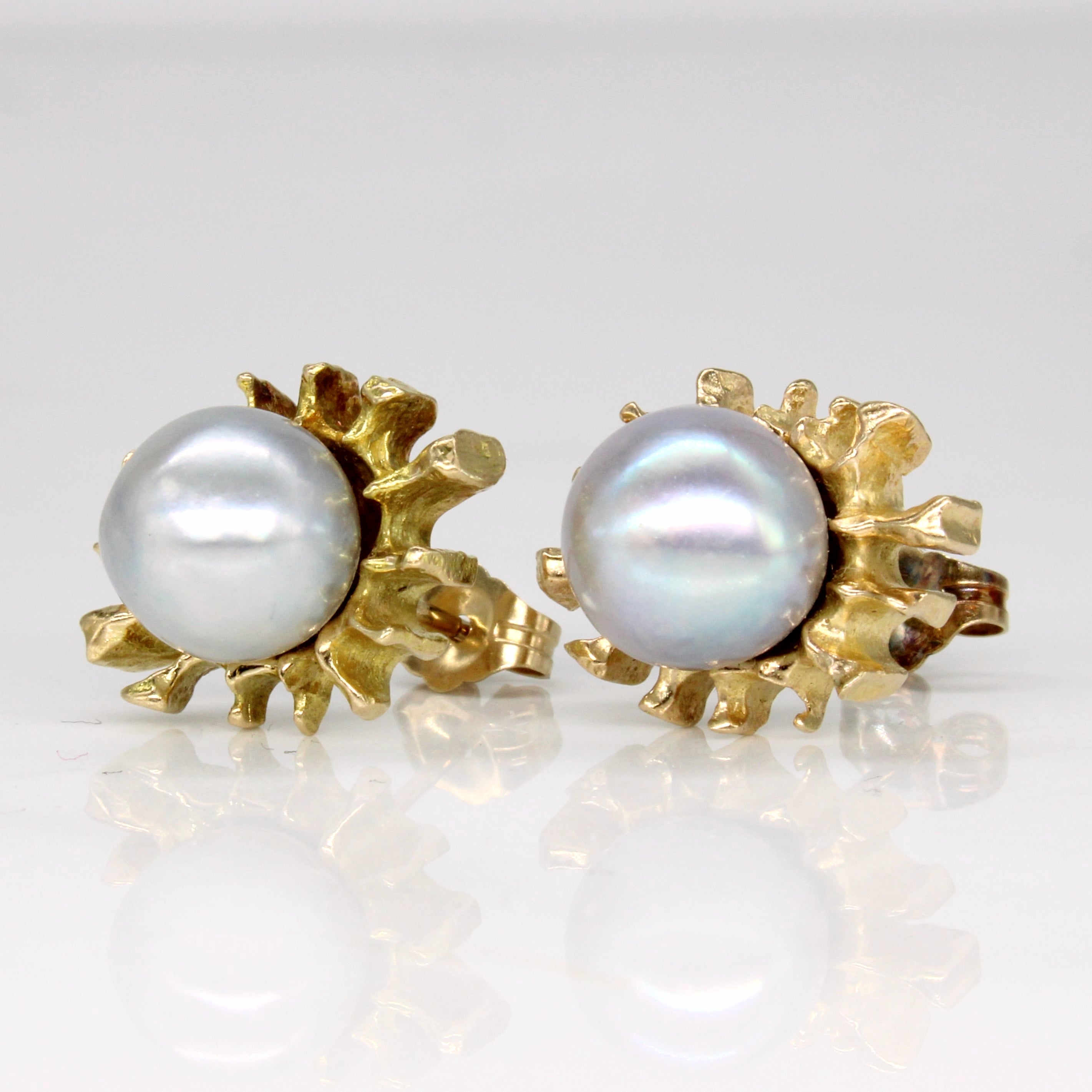 Grey Pearl Earrings