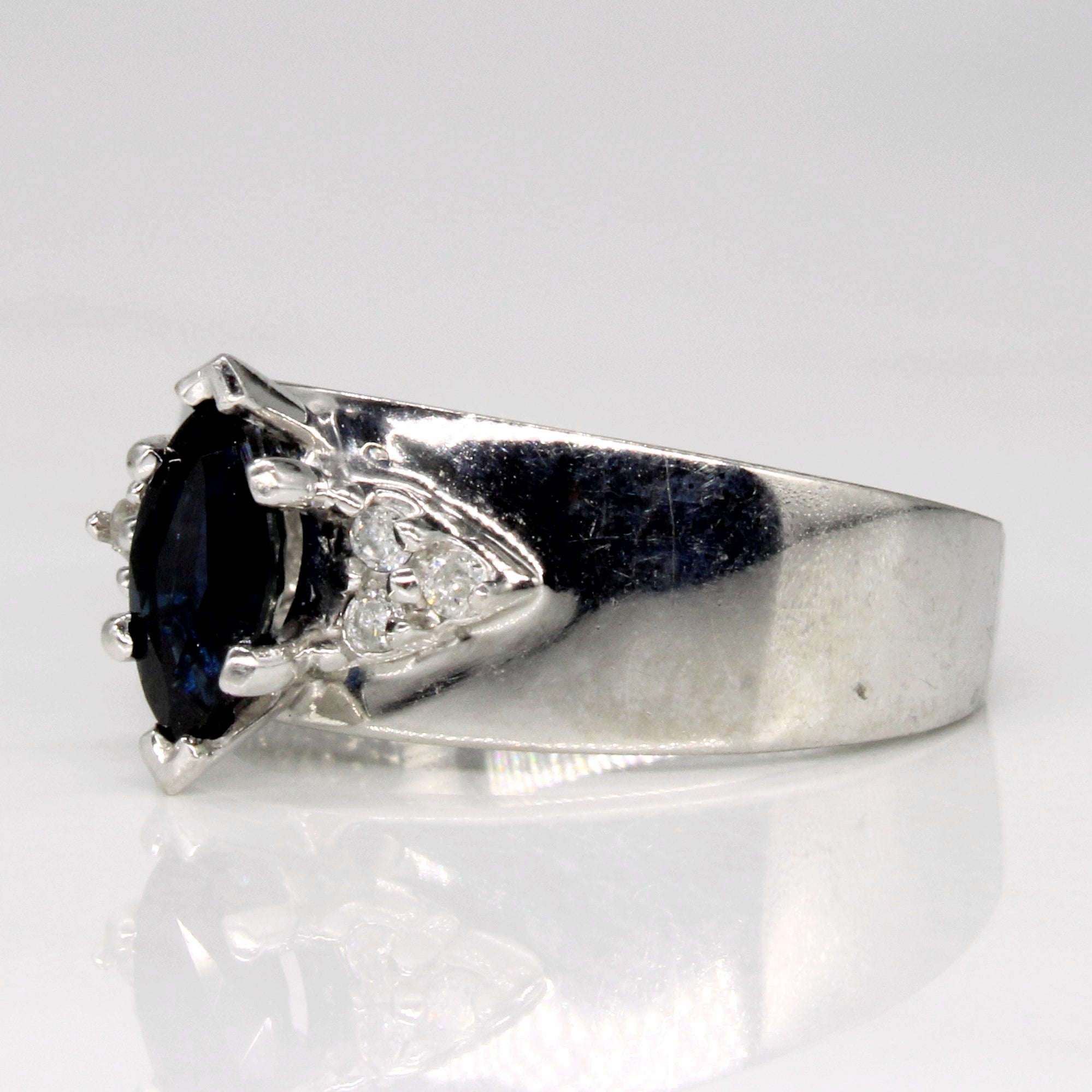 Sapphire & Diamond Ring | 0.65ct, 0.06ctw | SZ 6.75 |