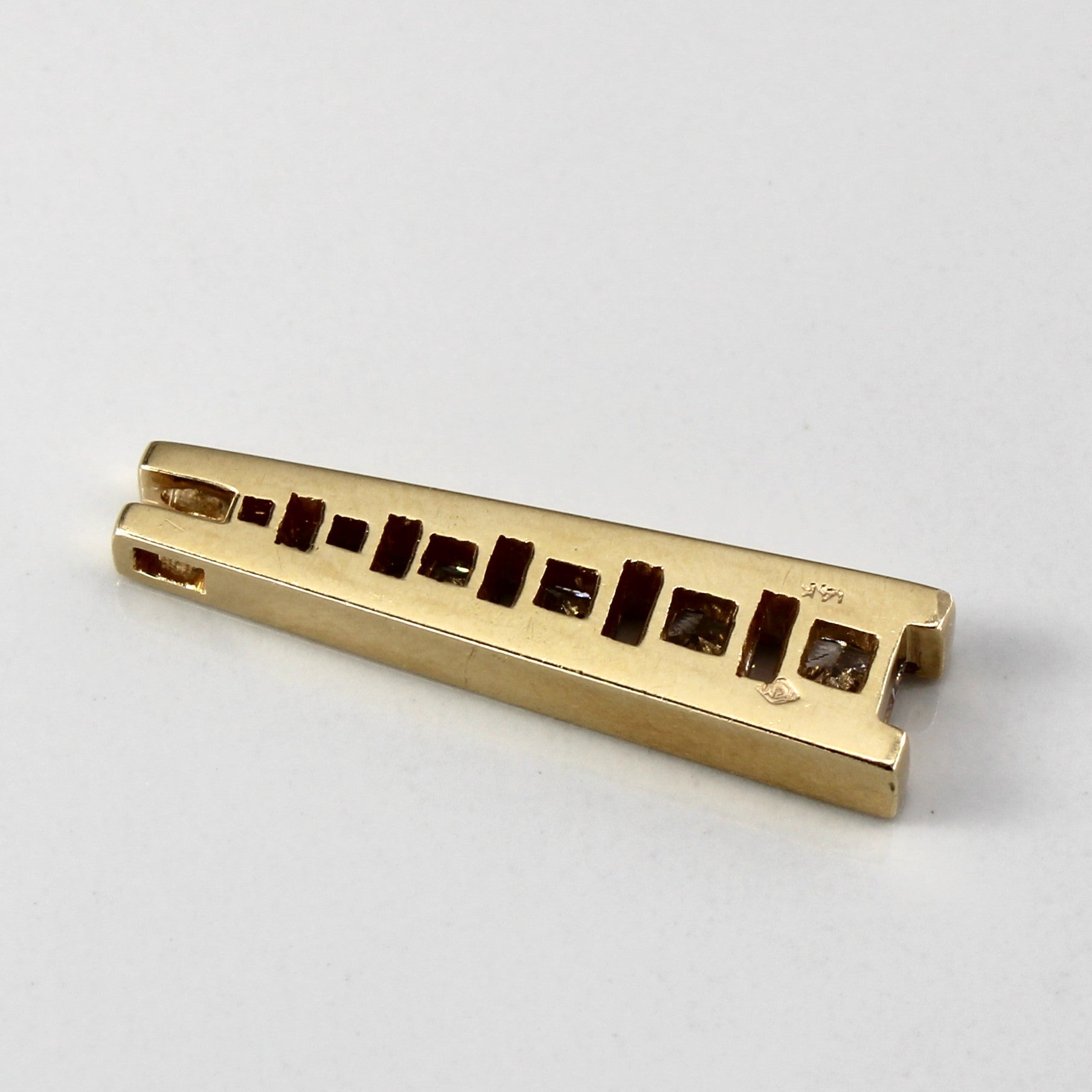 Tension Set Princess Diamond Journey 14k Pendant | 1.72ctw |