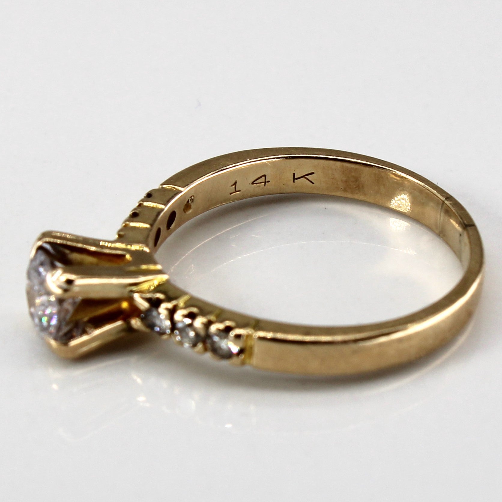 High Set Diamond 14k Ring | 0.58ctw | SZ 5.25 |