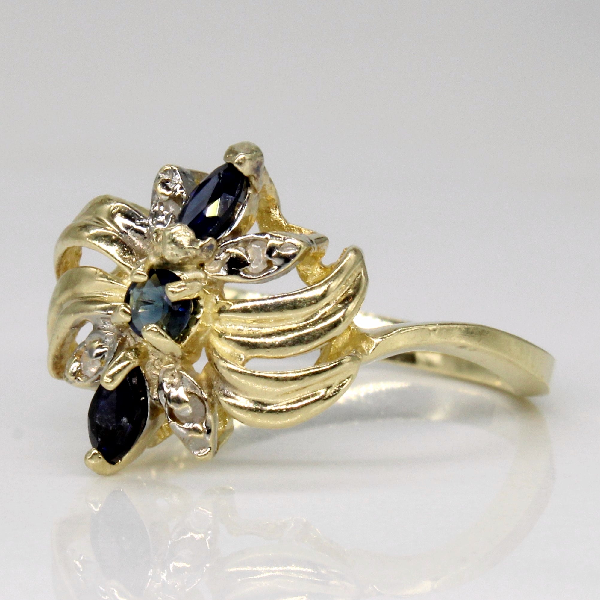 Sapphire & Diamond Waterfall Ring | 0.22ctw, 0.02ctw | SZ 6.75 |