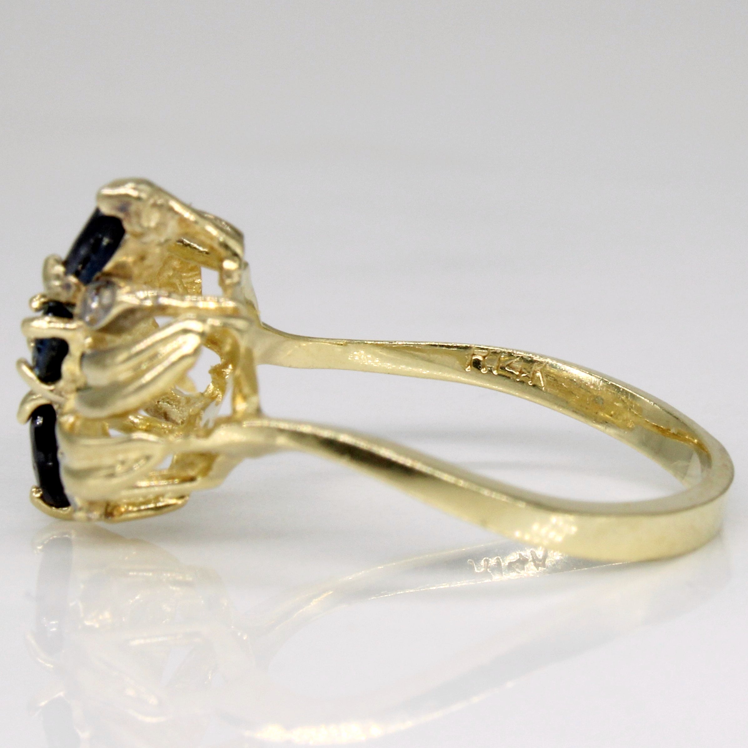 Sapphire & Diamond Waterfall Ring | 0.22ctw, 0.02ctw | SZ 6.75 |
