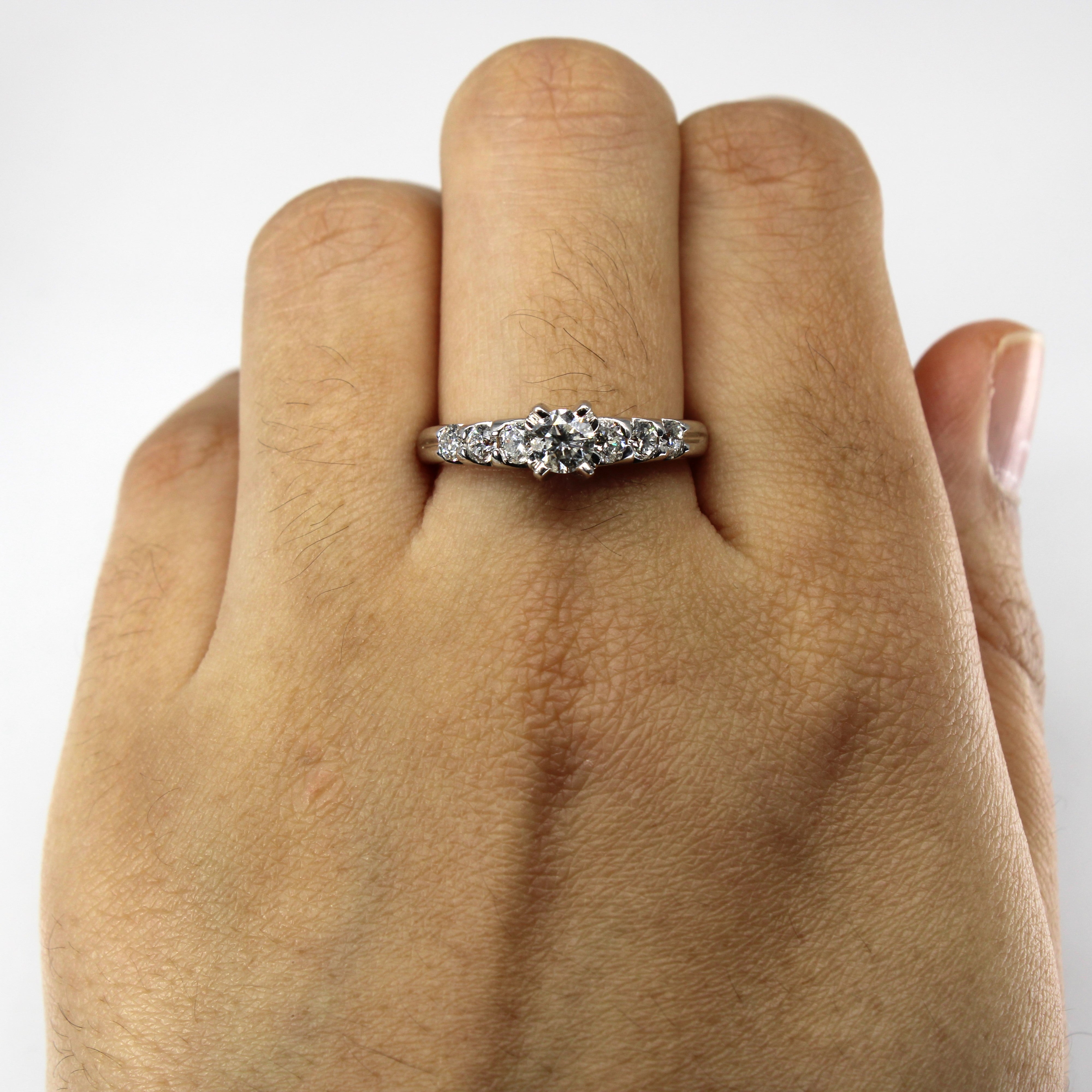 Seven Stone Diamond 14k Ring | 0.82ctw | SZ 7.75 |