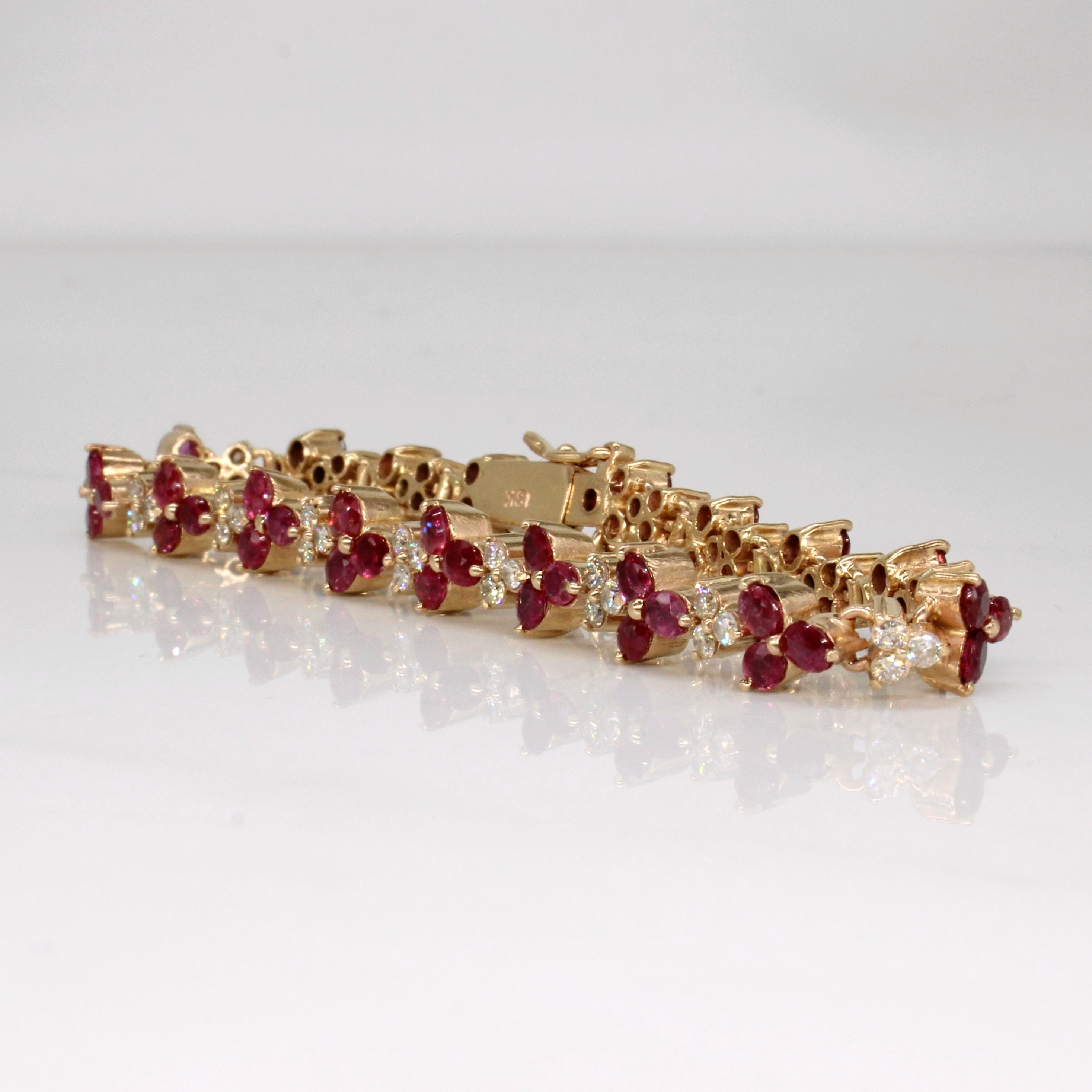 Ruby & Diamond Bracelet | 4.50ctw, 1.20ctw | 7" |