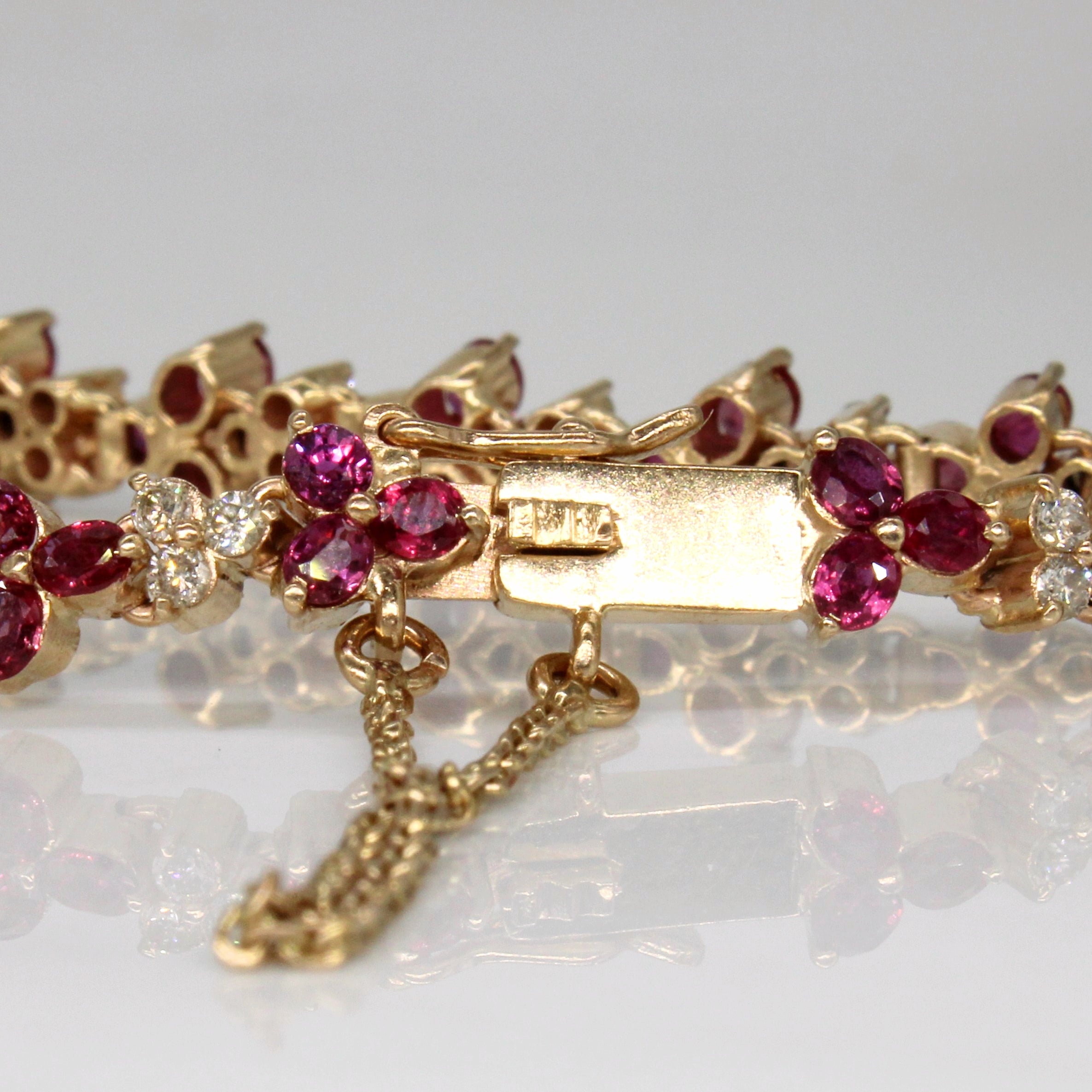 Ruby & Diamond Bracelet | 4.50ctw, 1.20ctw | 7" |
