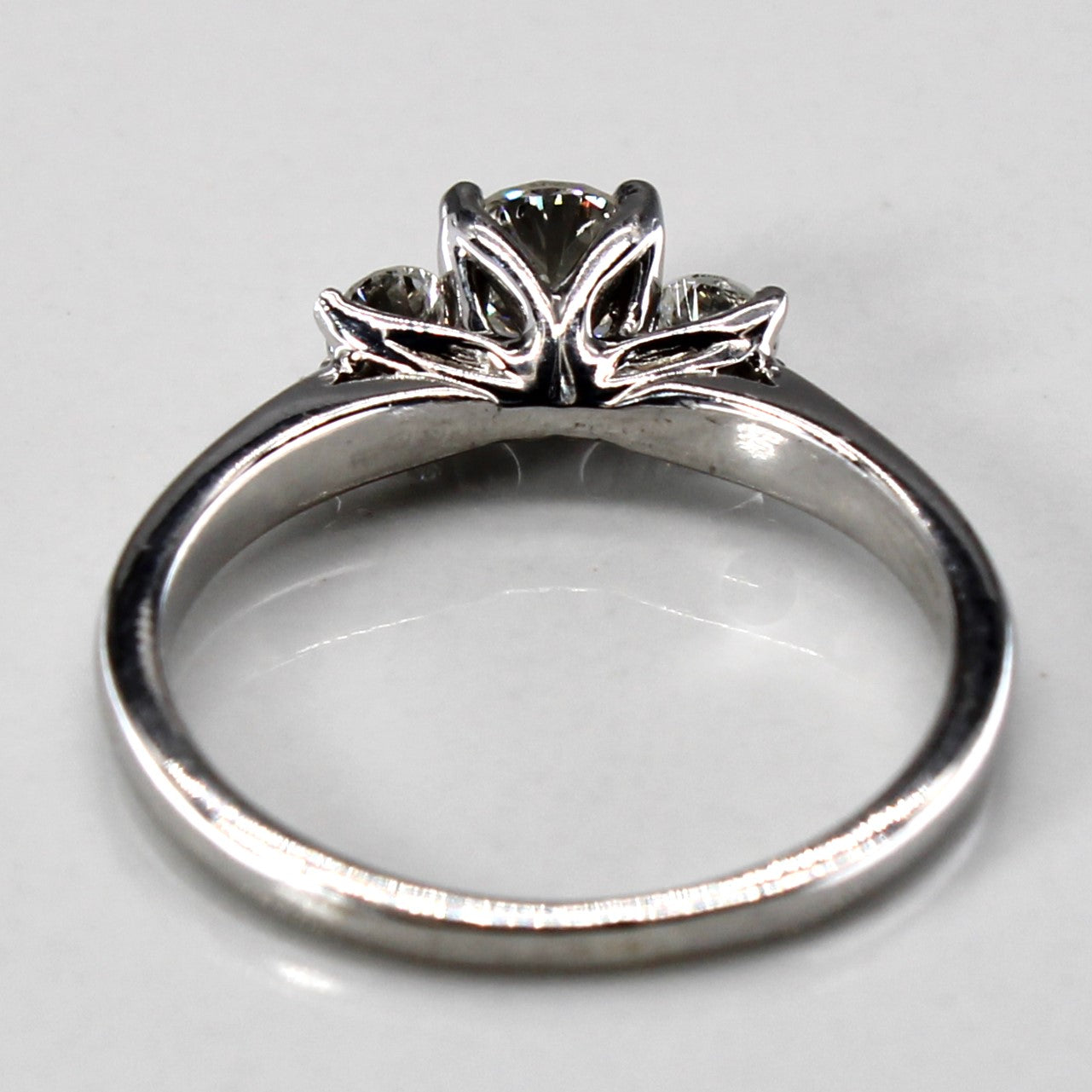 Three Stone Diamond 18k Ring | 0.66ctw | SZ 4.25 |