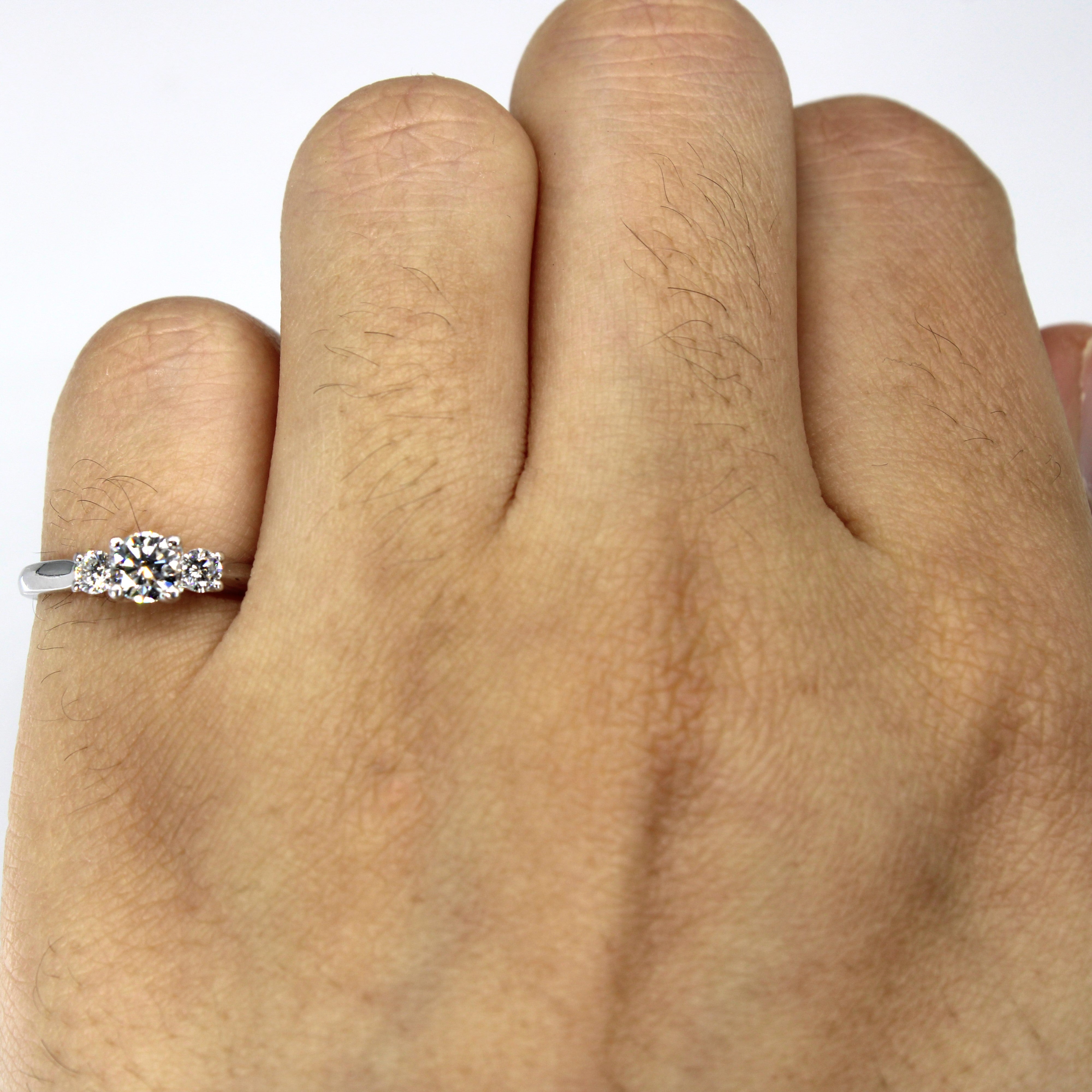 Three Stone Diamond 18k Ring | 0.66ctw | SZ 4.25 |