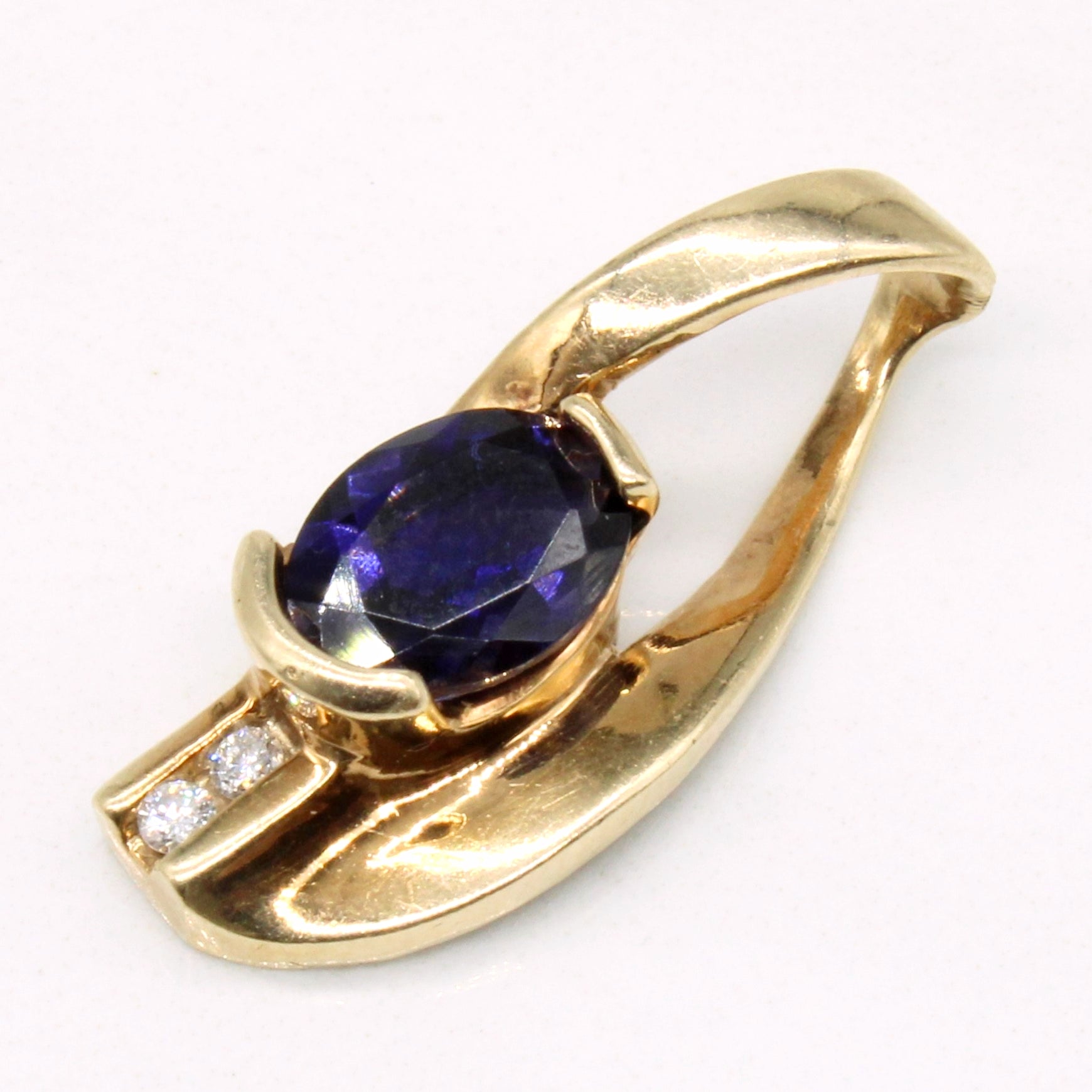 Iolite & Diamond Pendant | 1.01ct, 0.04ctw |