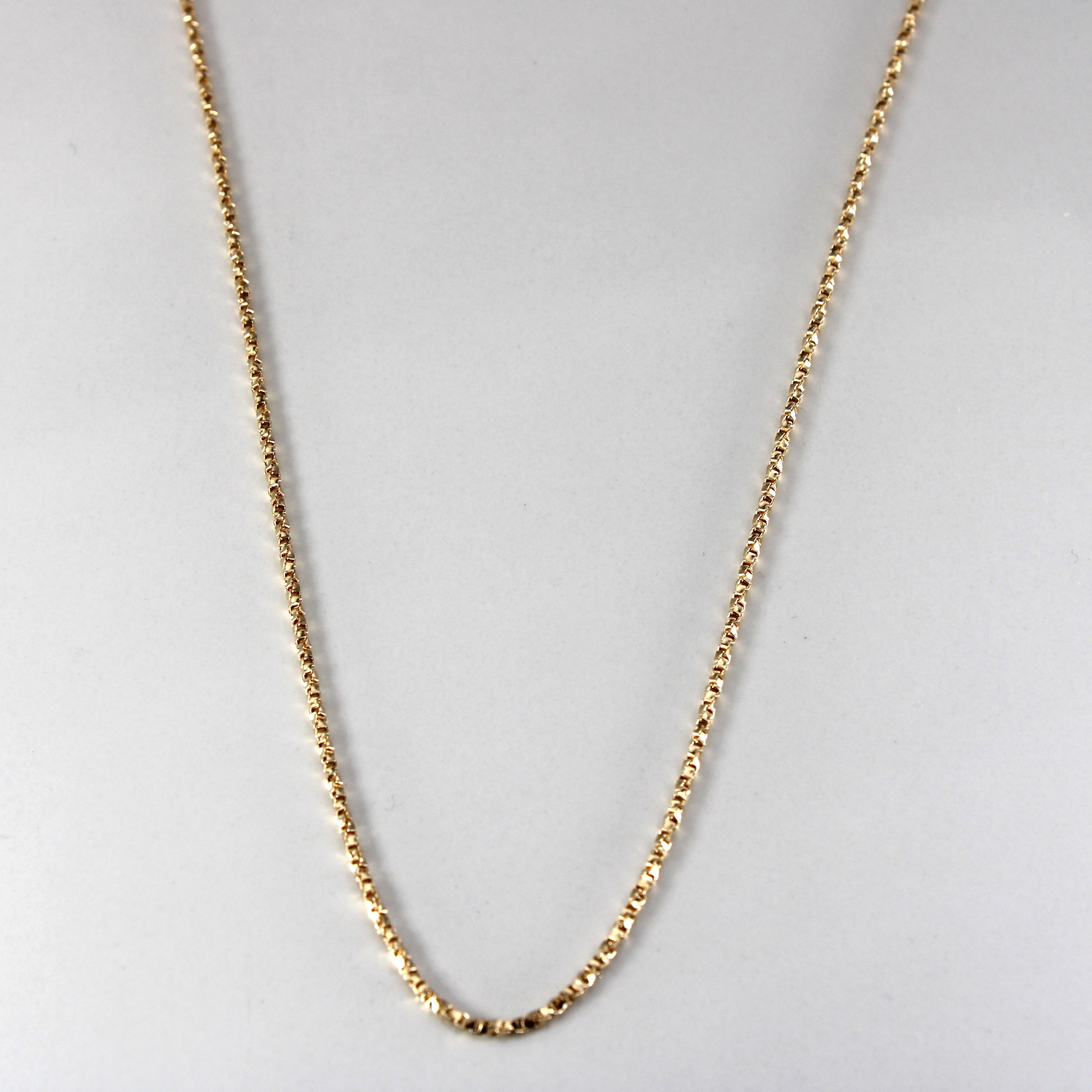 10k Yellow Gold Twisted Box Chain | 24"|