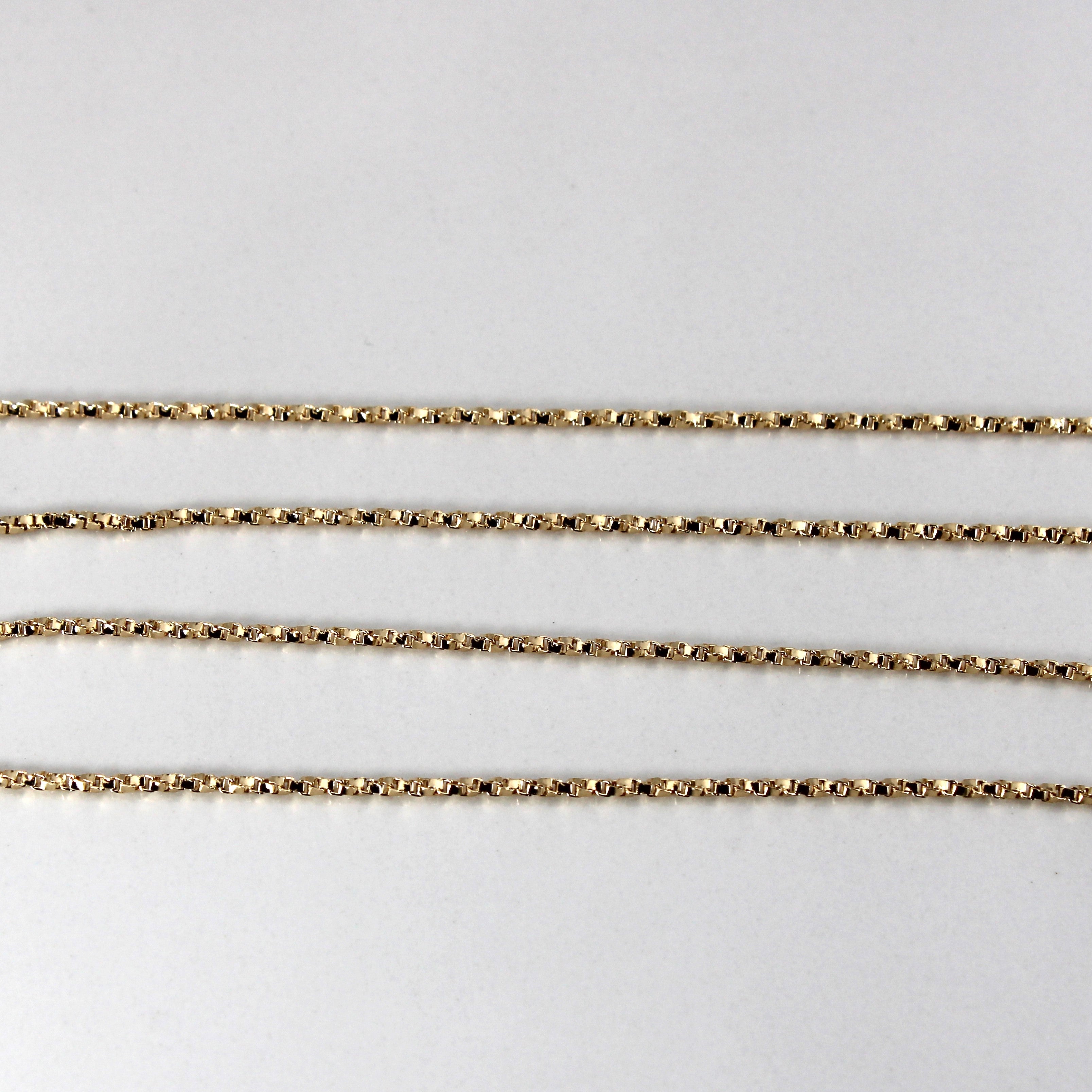 10k Yellow Gold Twisted Box Chain | 24"|