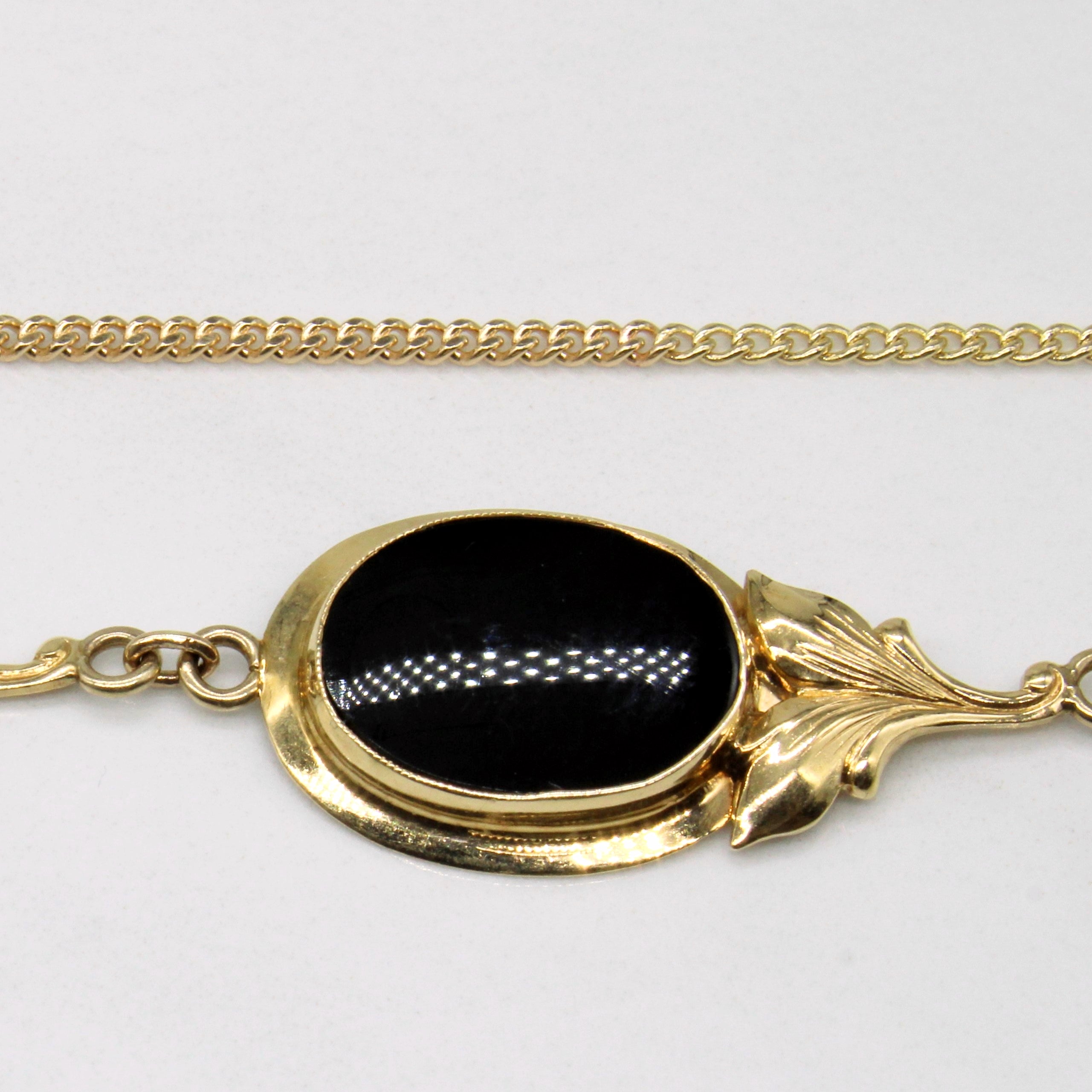 Onyx Pendant Necklace | 25.00ctw | 21" |