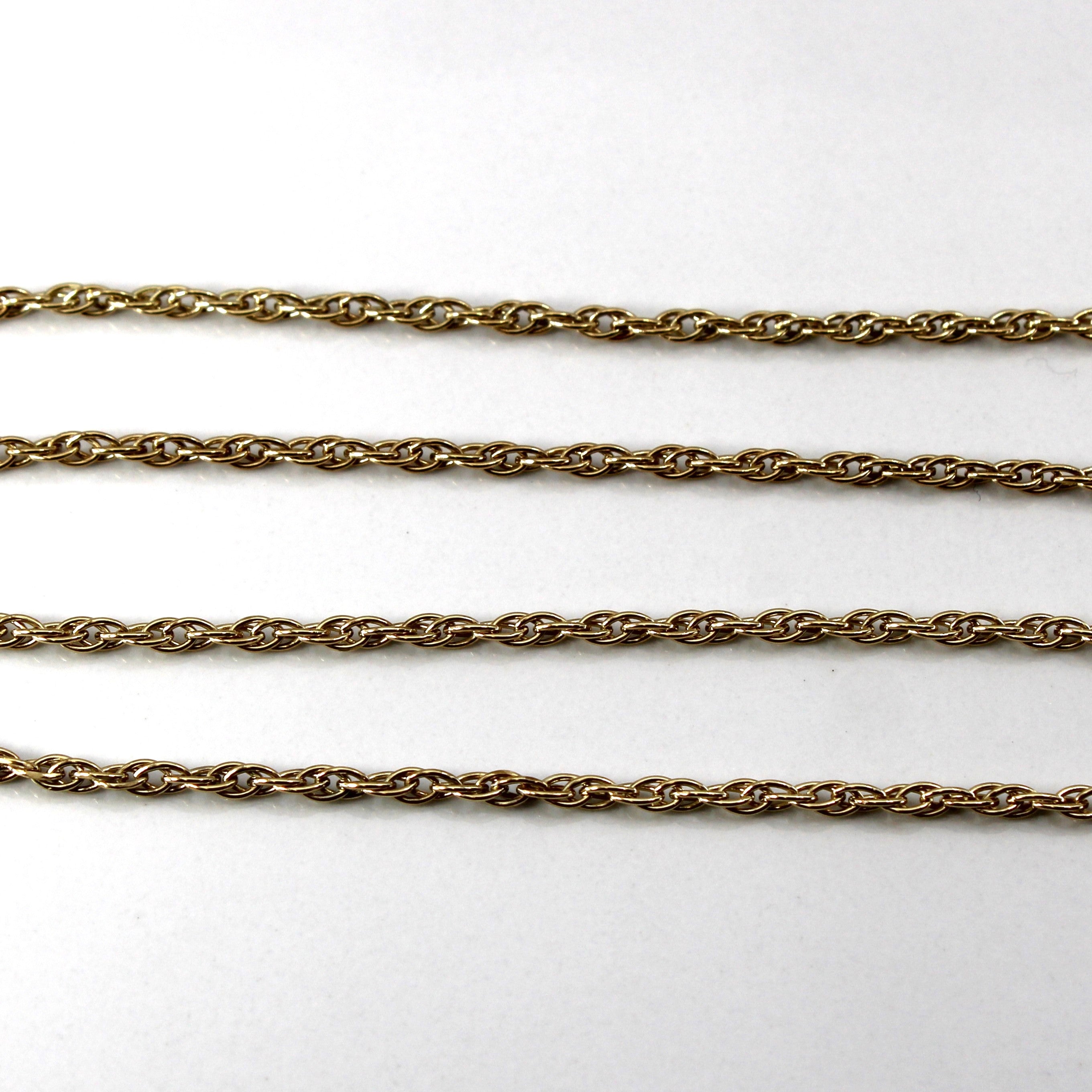 9k Yellow Gold Prince of Wales Chain | 19"|