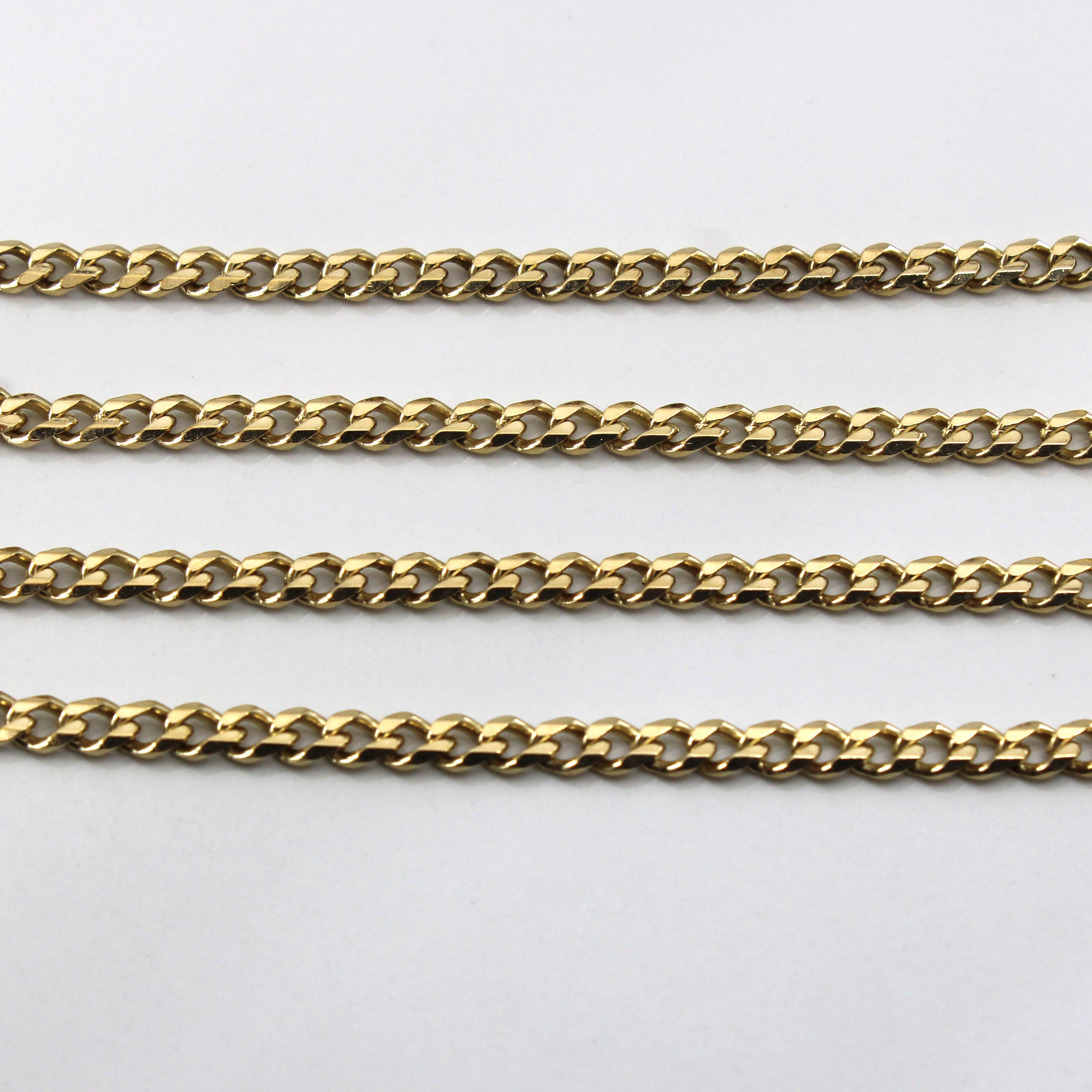 10k Yellow Gold Curb Link Chain | 24"|