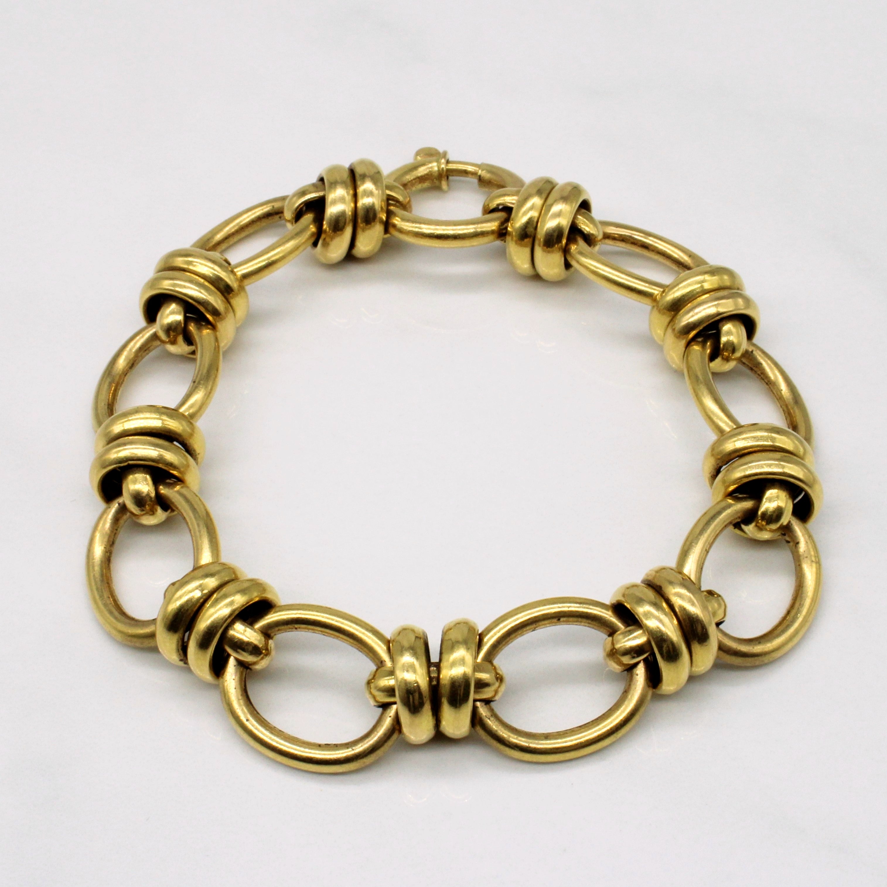 20k Yellow Gold Unique Link Bracelet | 8" |