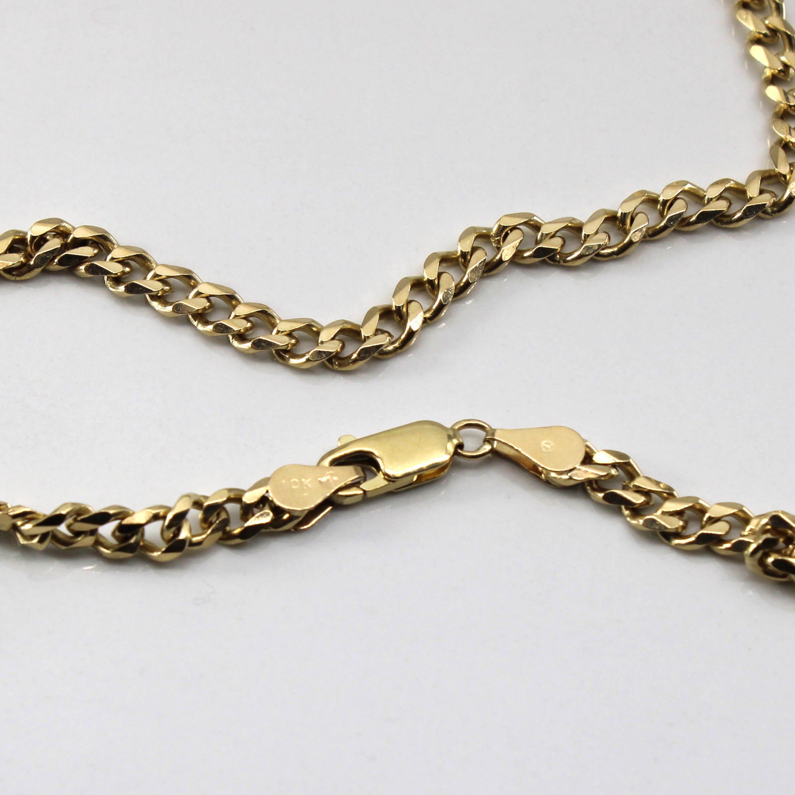 10k Yellow Gold Curb Link Chain | 24"|