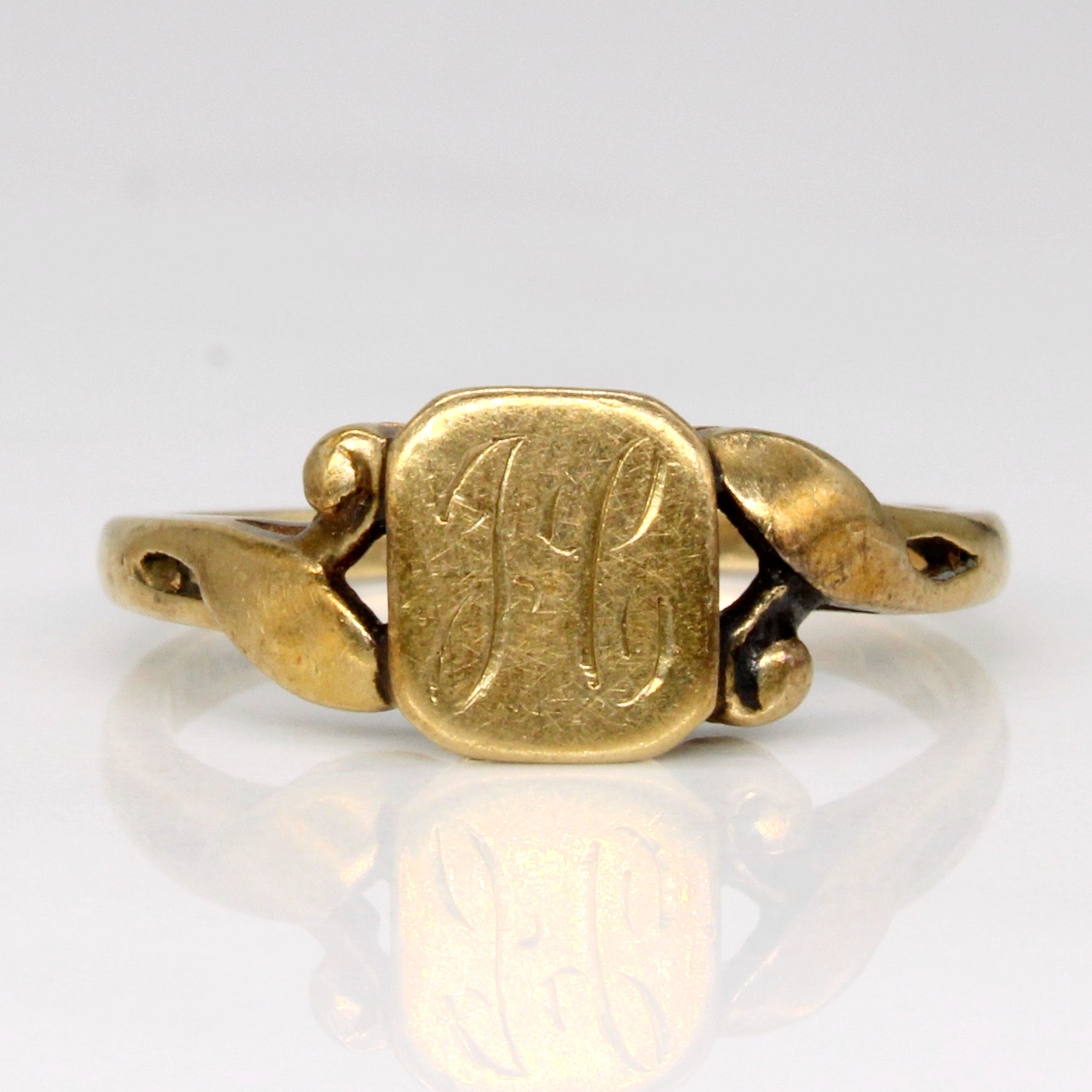 10k Yellow Gold 'H' Initial Ring | SZ 5.75 |