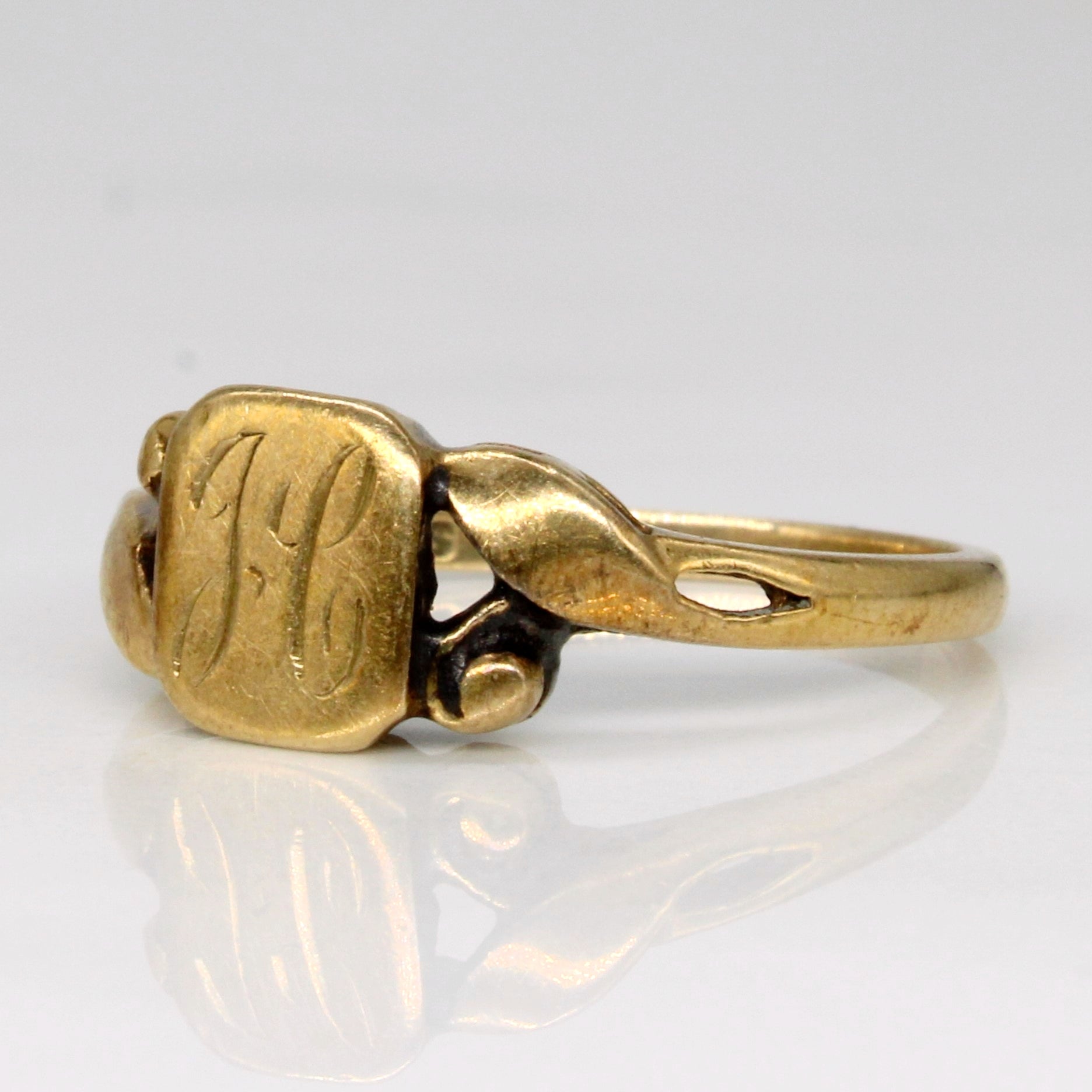 10k Yellow Gold 'H' Initial Ring | SZ 5.75 |