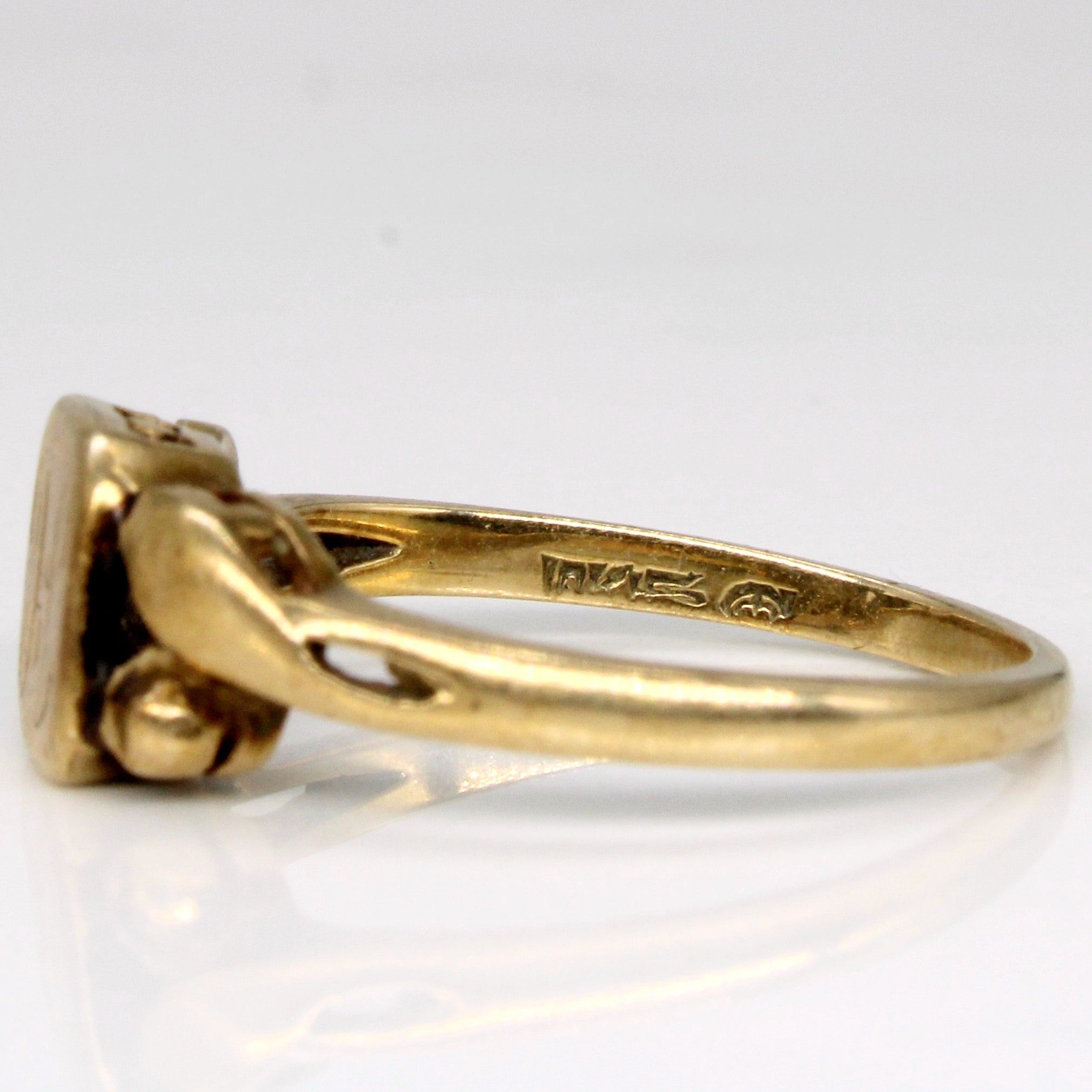 10k Yellow Gold 'H' Initial Ring | SZ 5.75 |