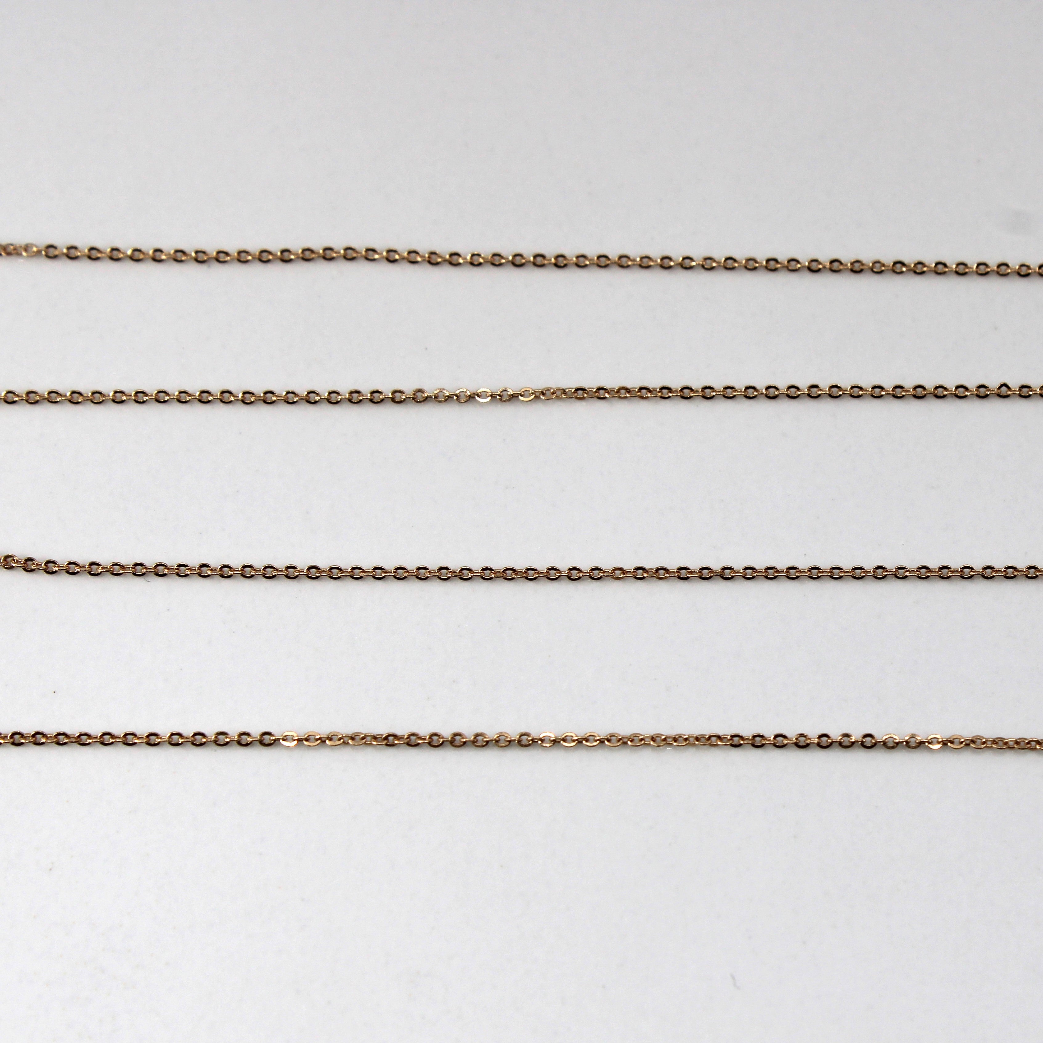 Textured Drop Pendant with 14k Chain | 17"|